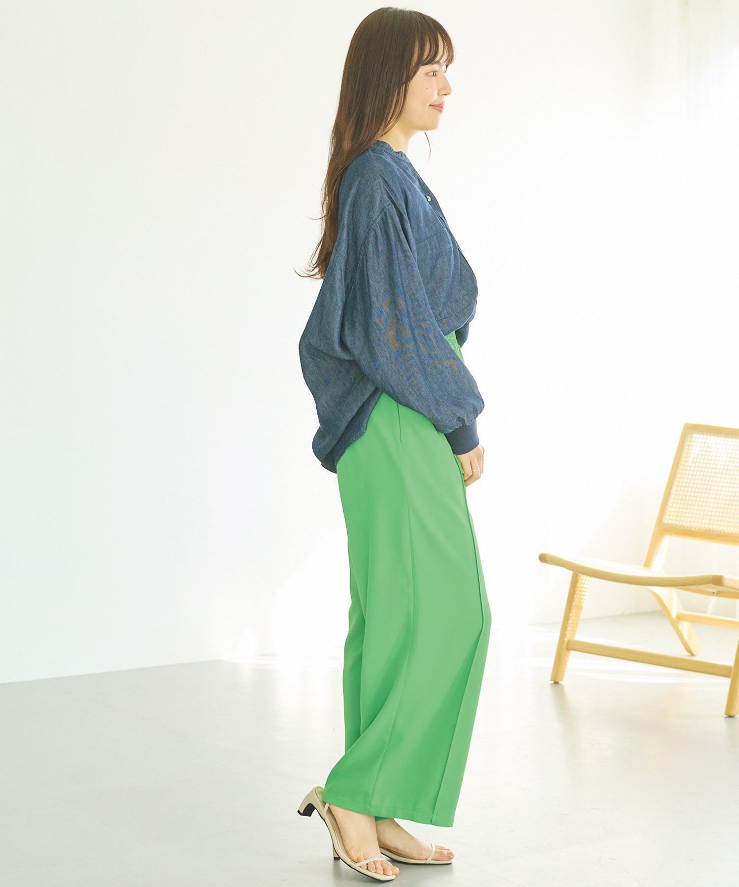 カラーワイドパンツ