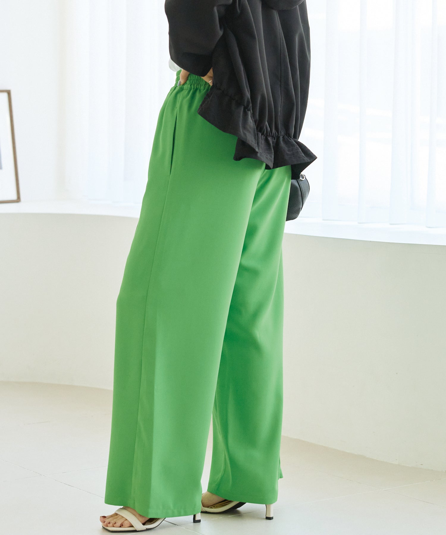 カラーワイドパンツ