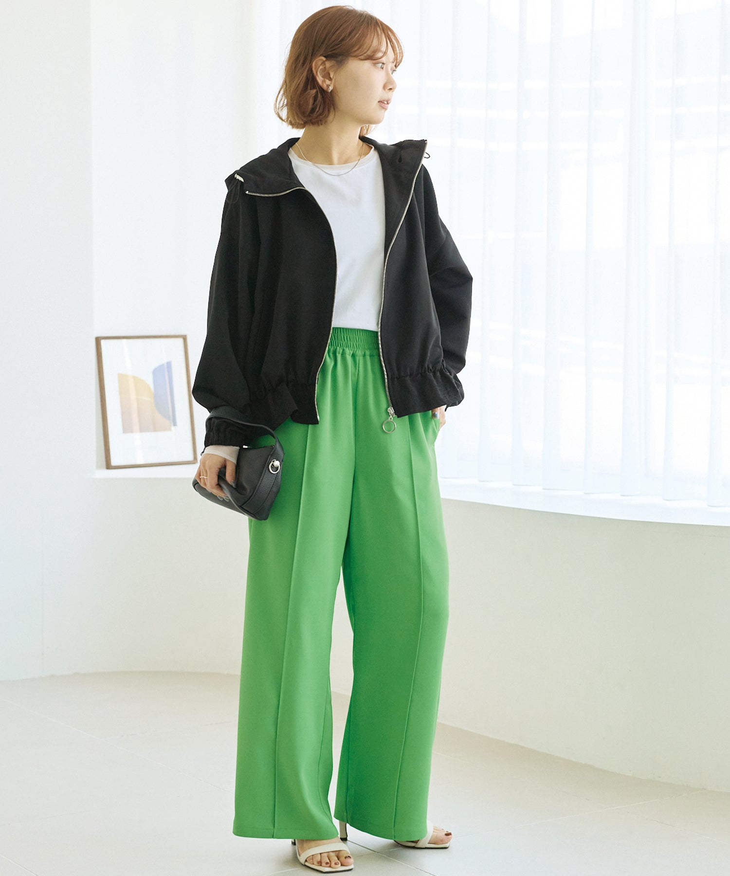 カラーワイドパンツ