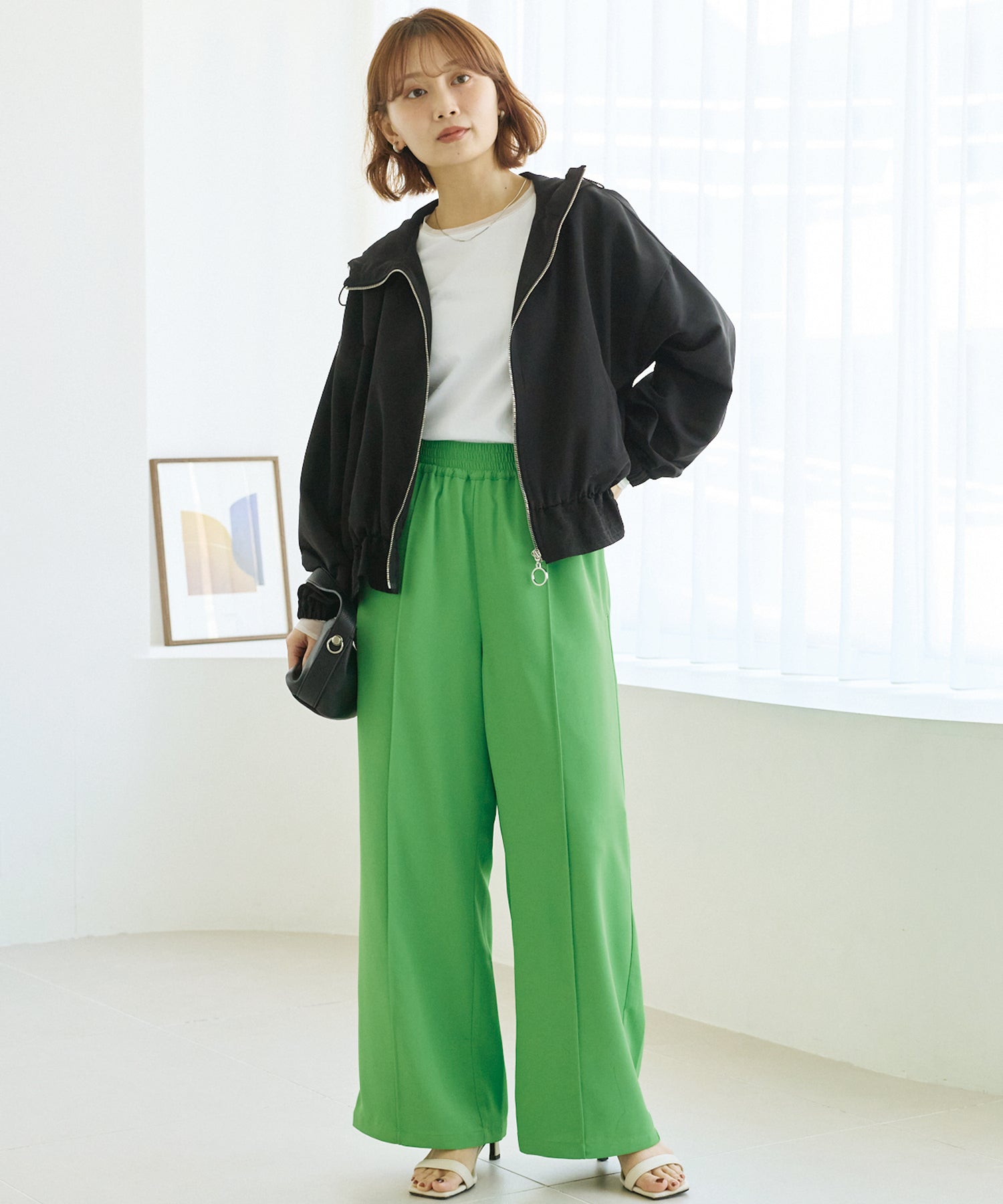 カラーワイドパンツ