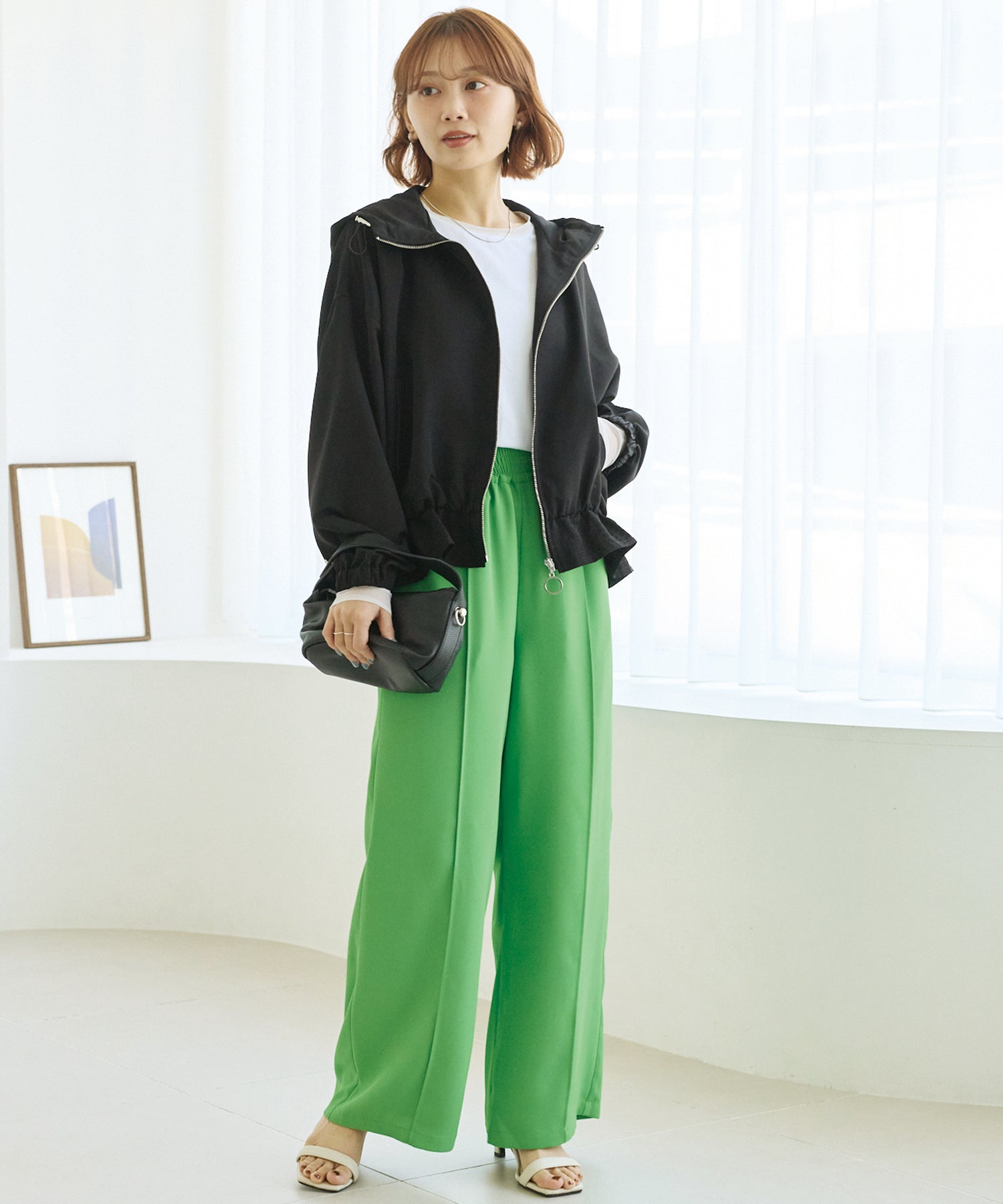 カラーワイドパンツ