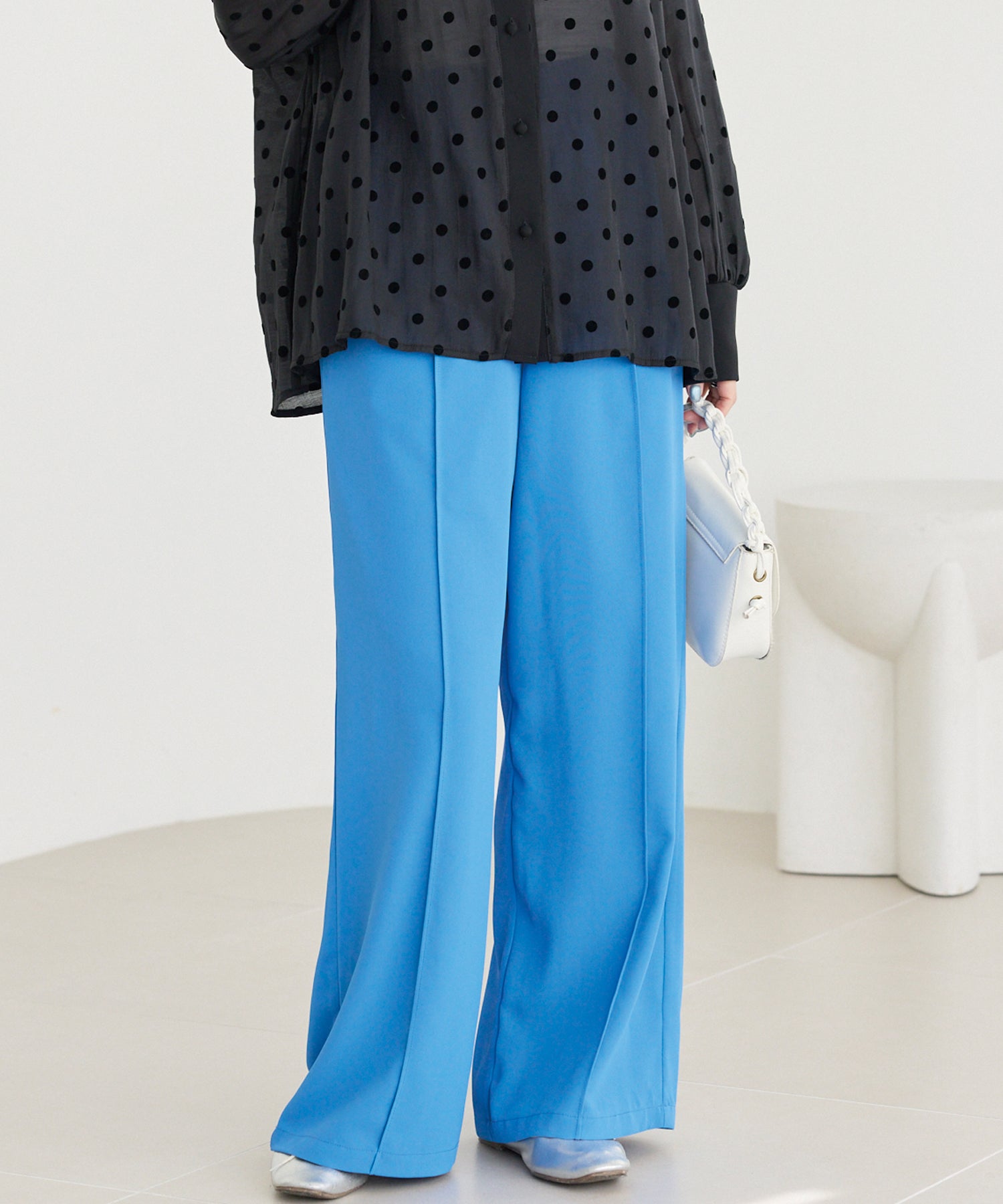 カラーワイドパンツ