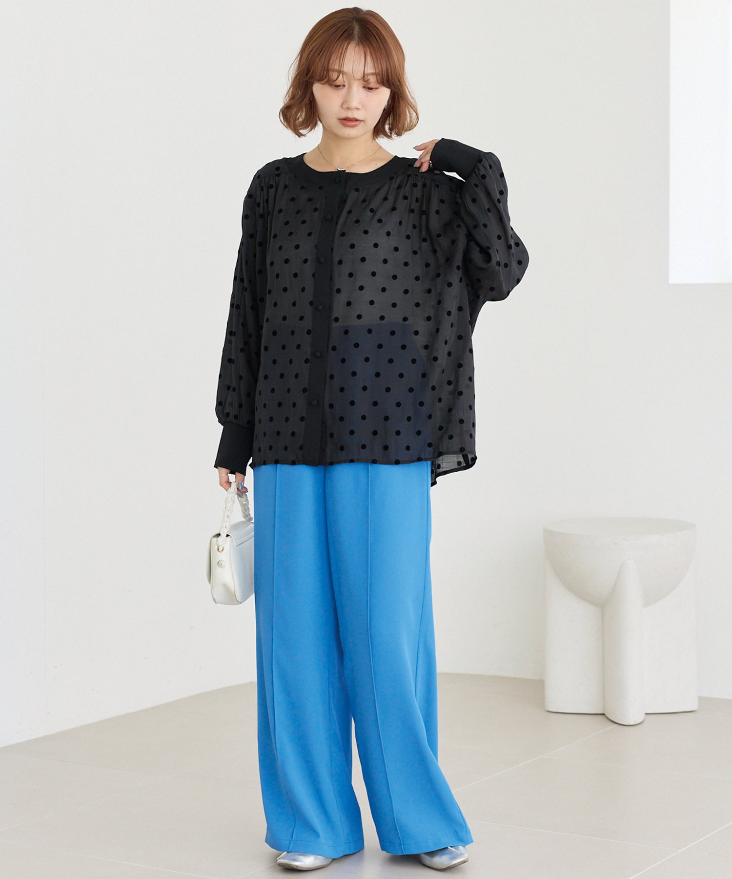 カラーワイドパンツ