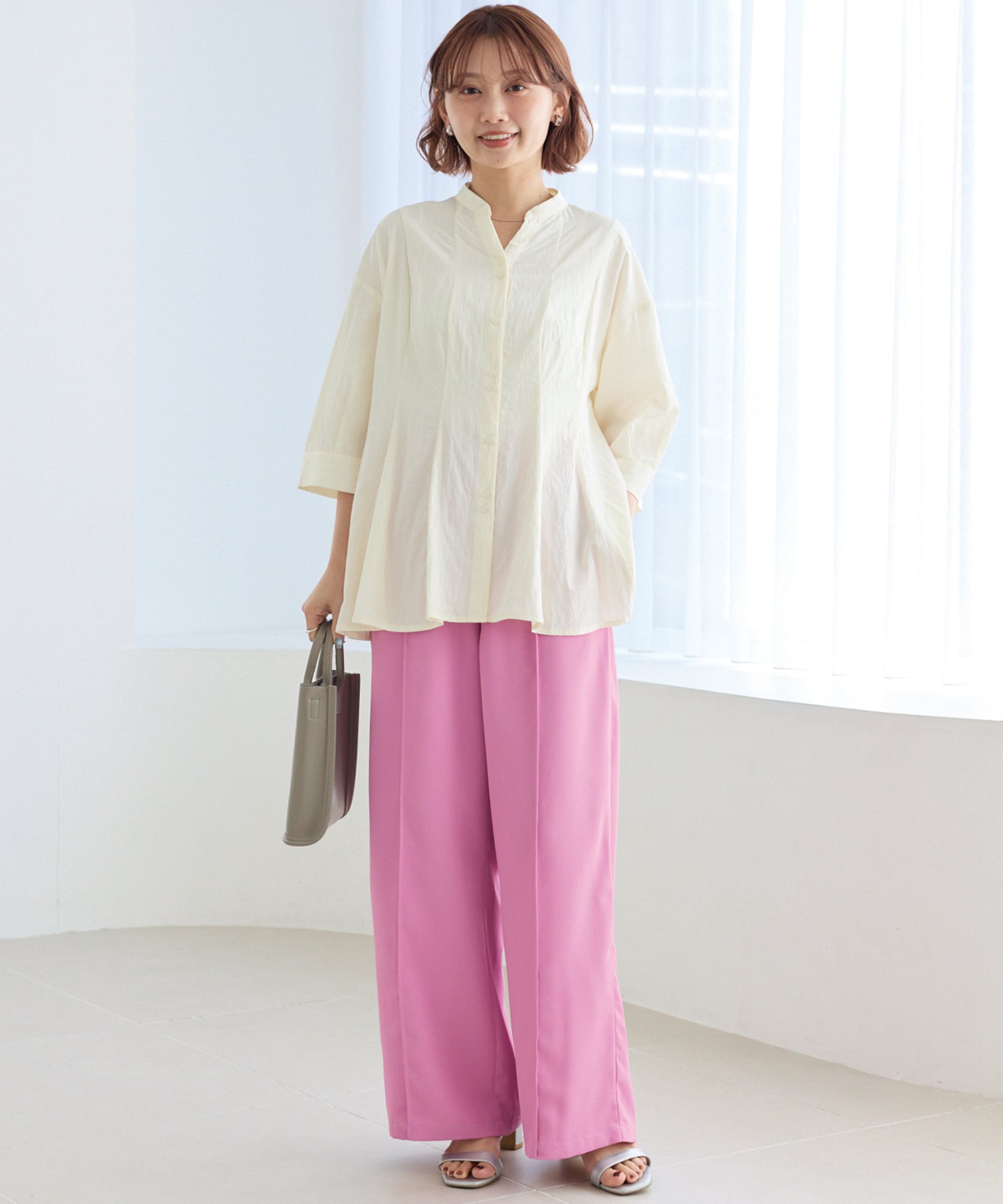 カラーワイドパンツ