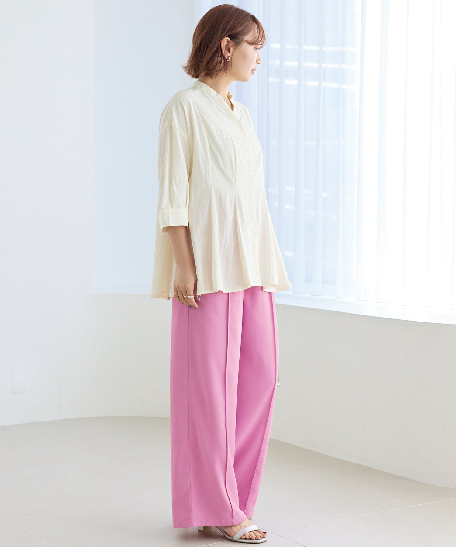 カラーワイドパンツ