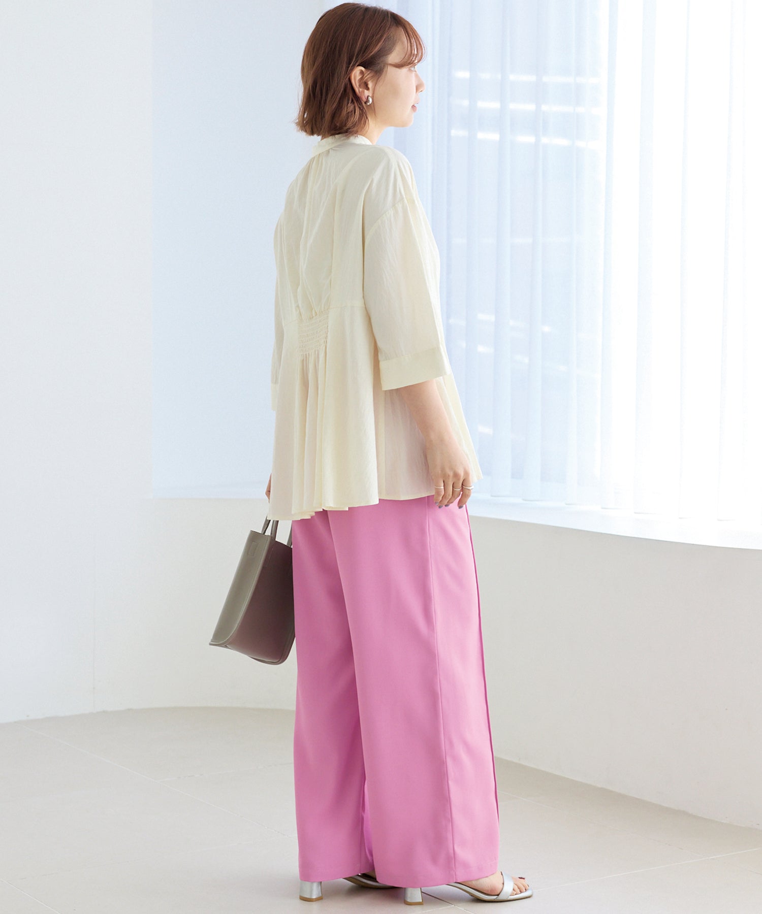 カラーワイドパンツ