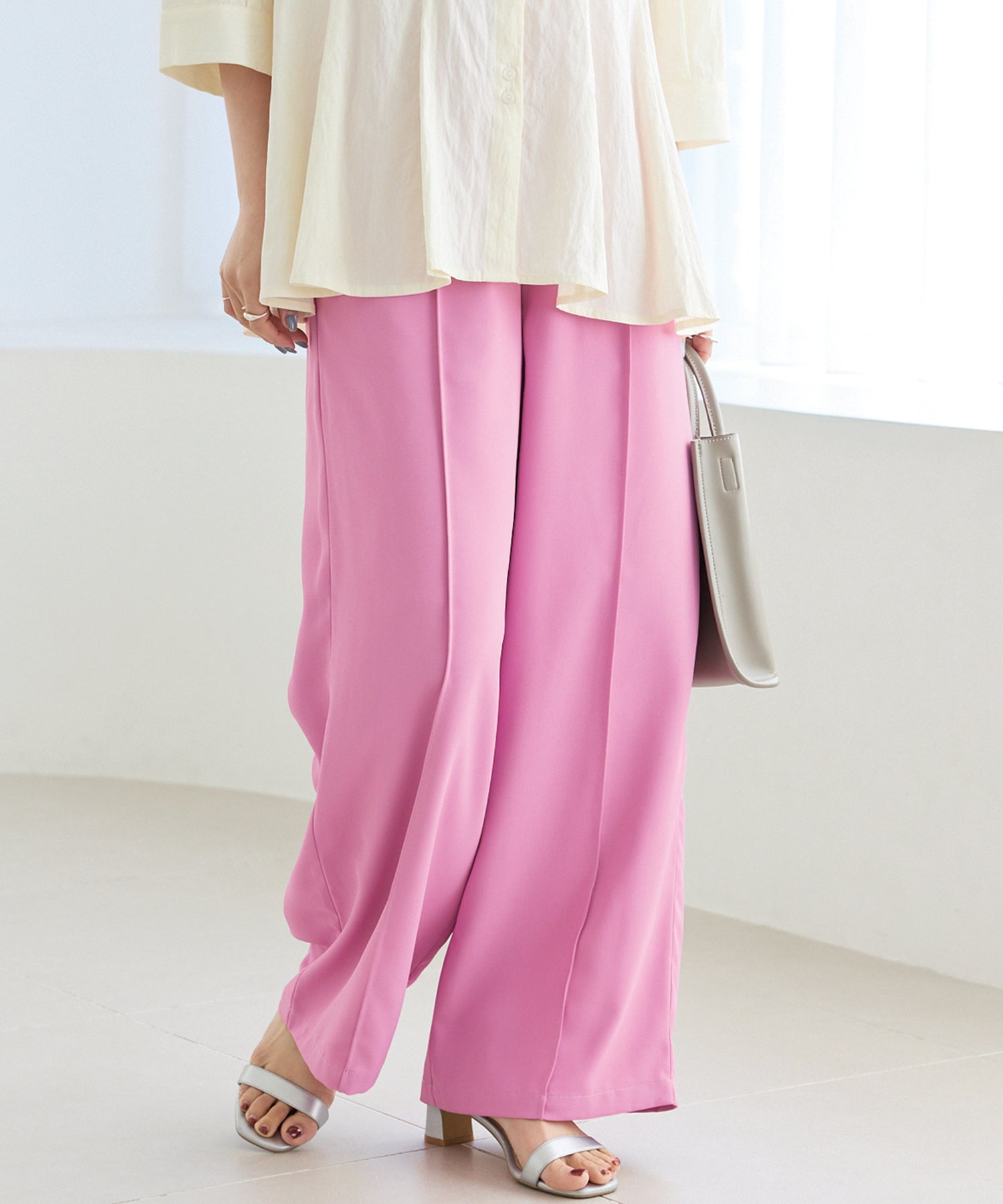 カラーワイドパンツ