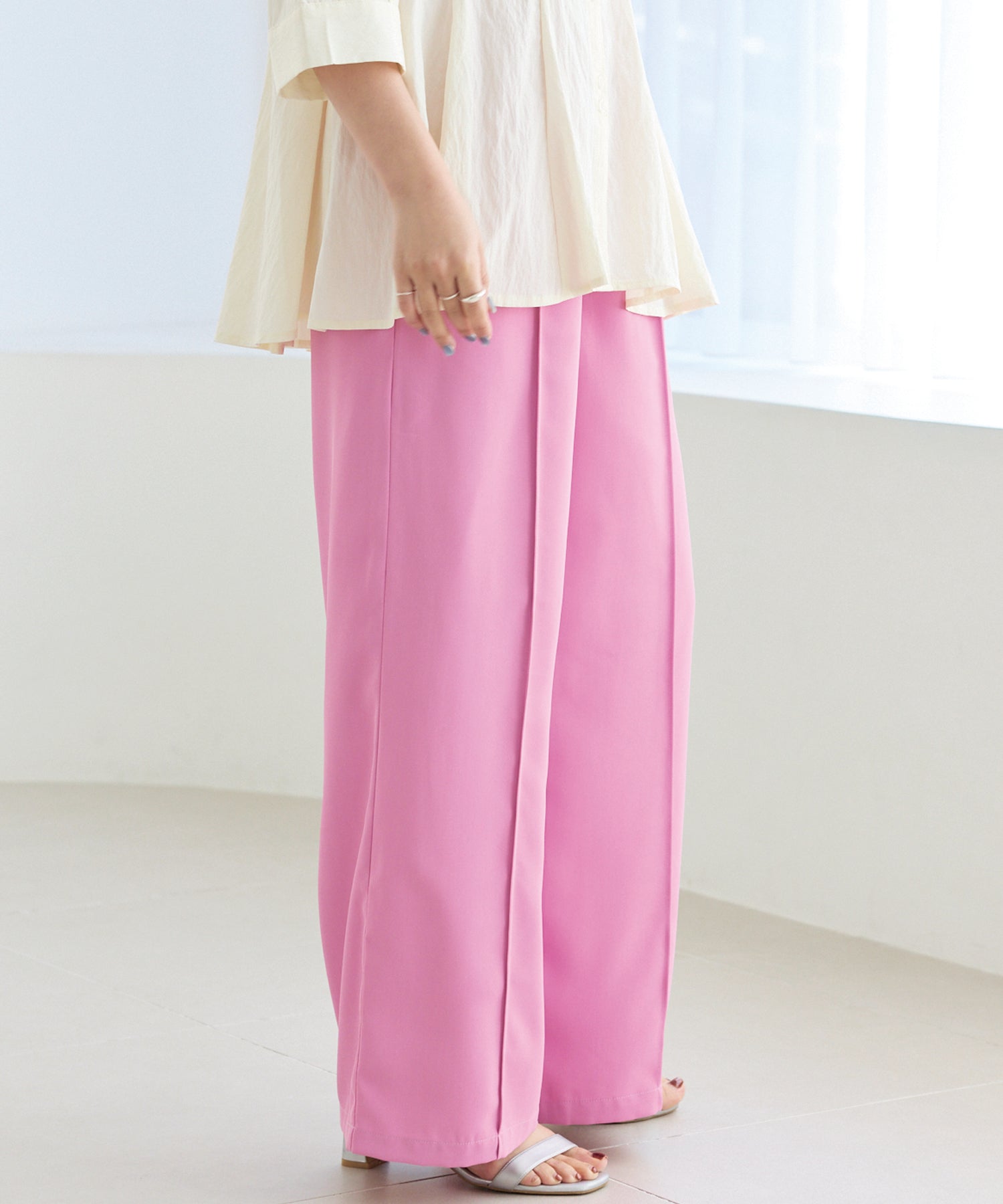 カラーワイドパンツ
