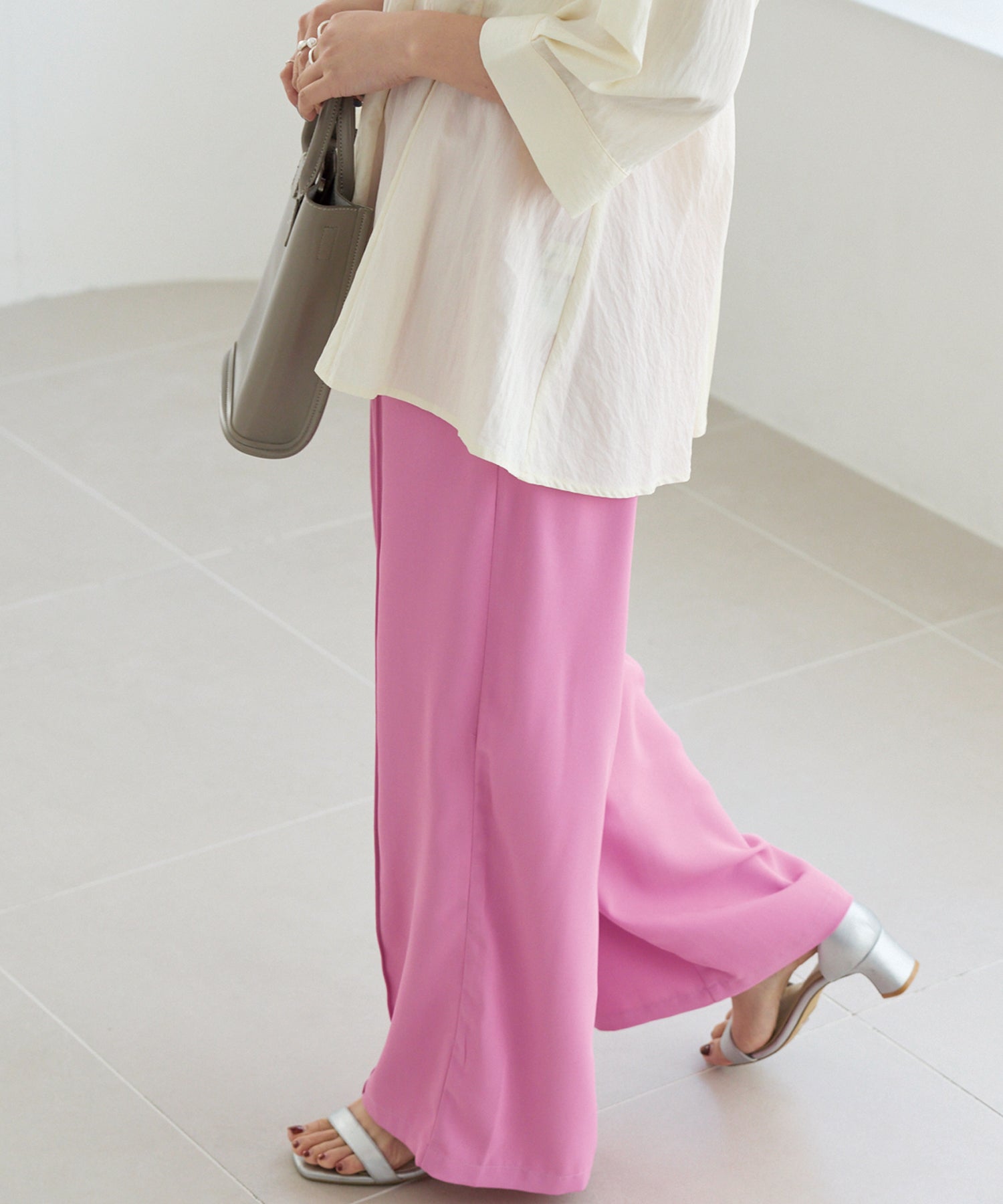 カラーワイドパンツ