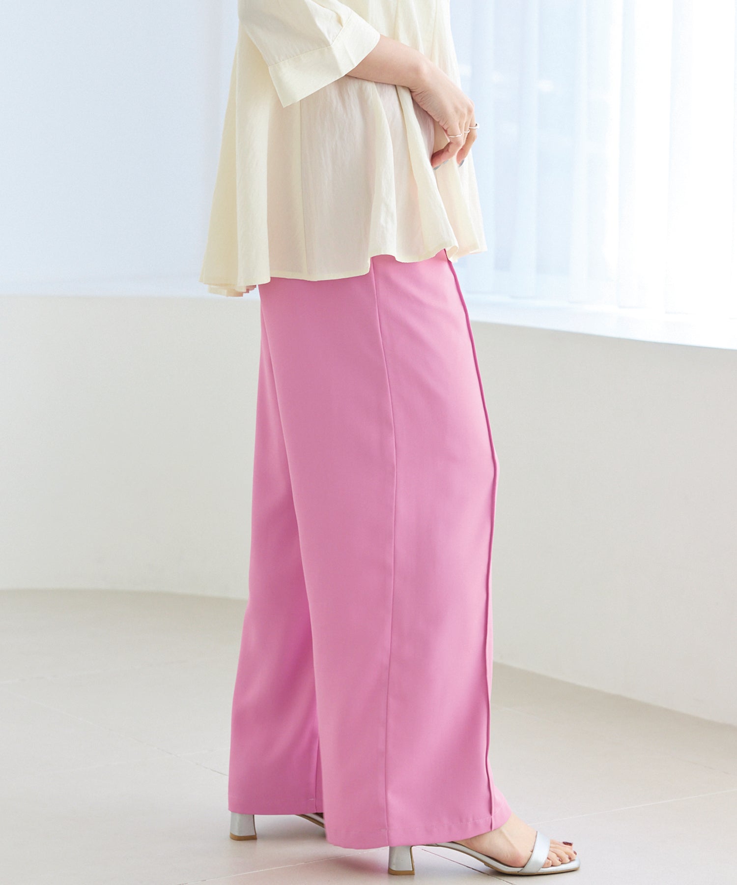 カラーワイドパンツ