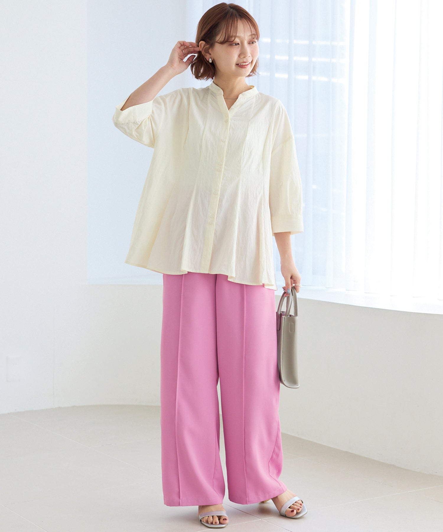 カラーワイドパンツ