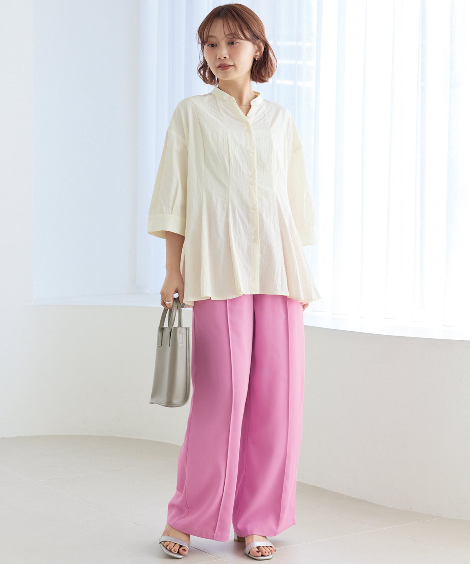 カラーワイドパンツ