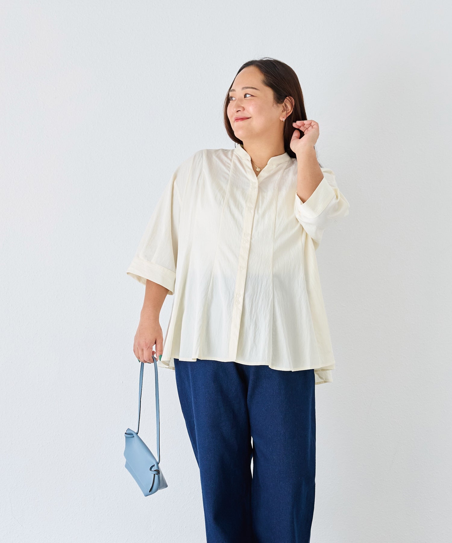 オフホワイト　model:161cm 着用サイズ:3L