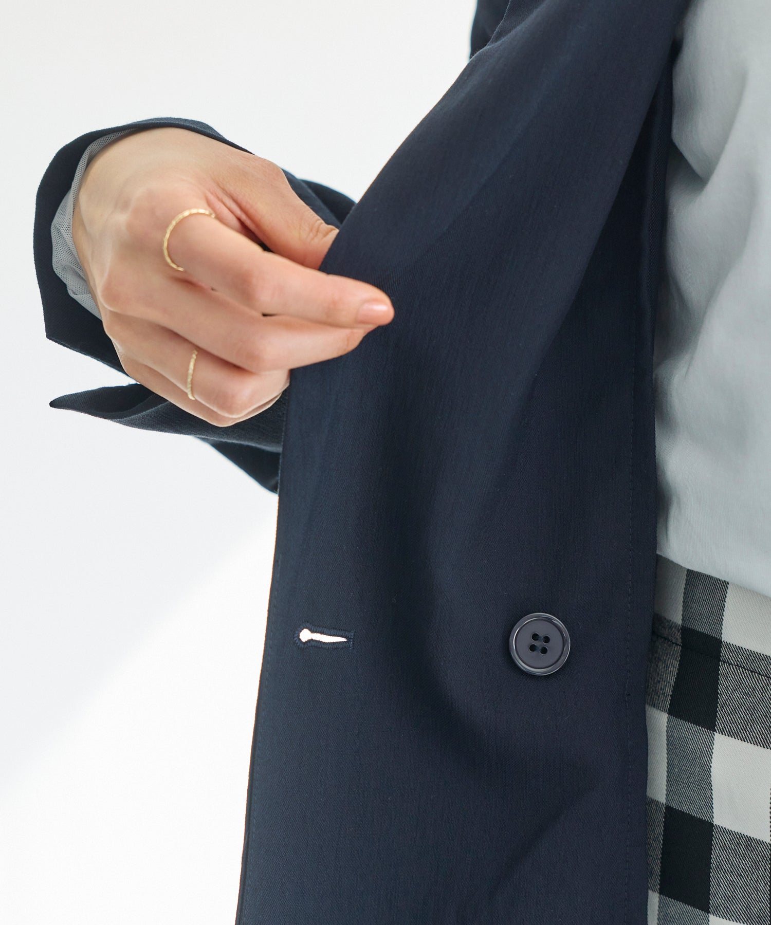 【洗える】ダブルボタンテーラードジャケット