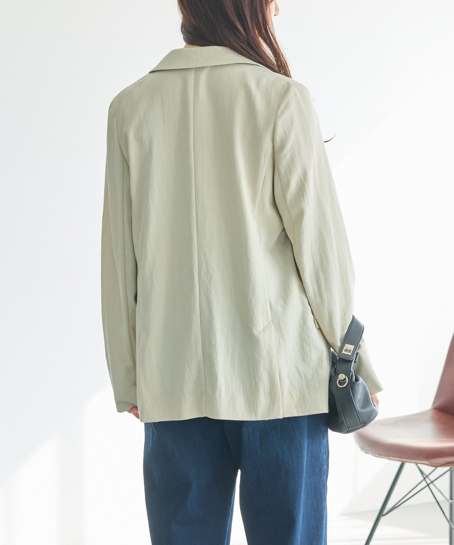 【洗える】ダブルボタンテーラードジャケット