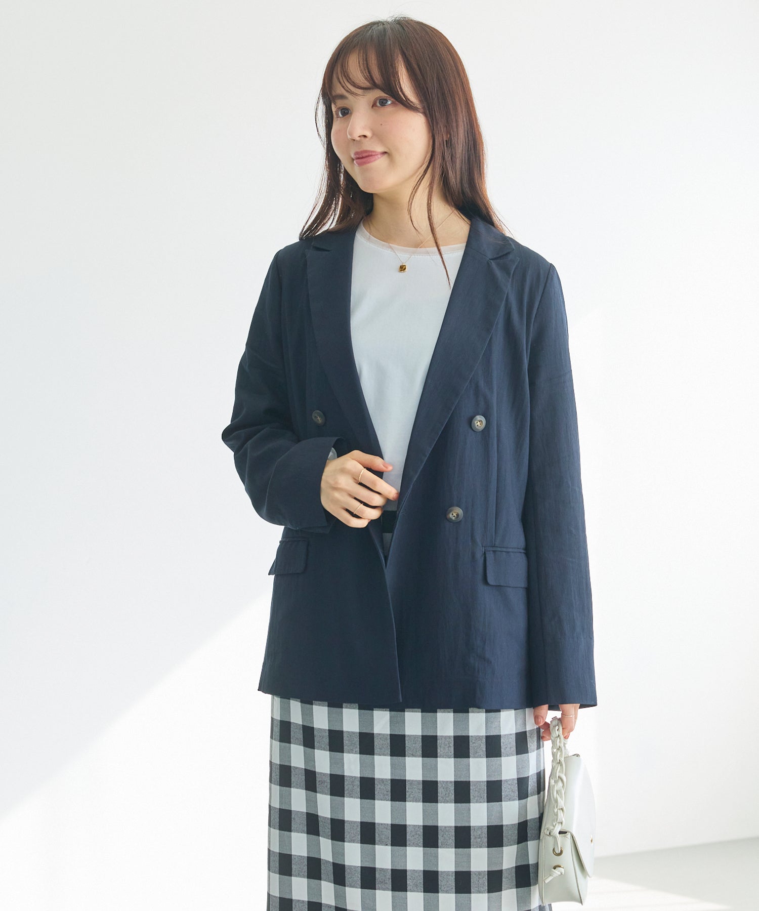 ネイビー　model:162cm 着用サイズ:M