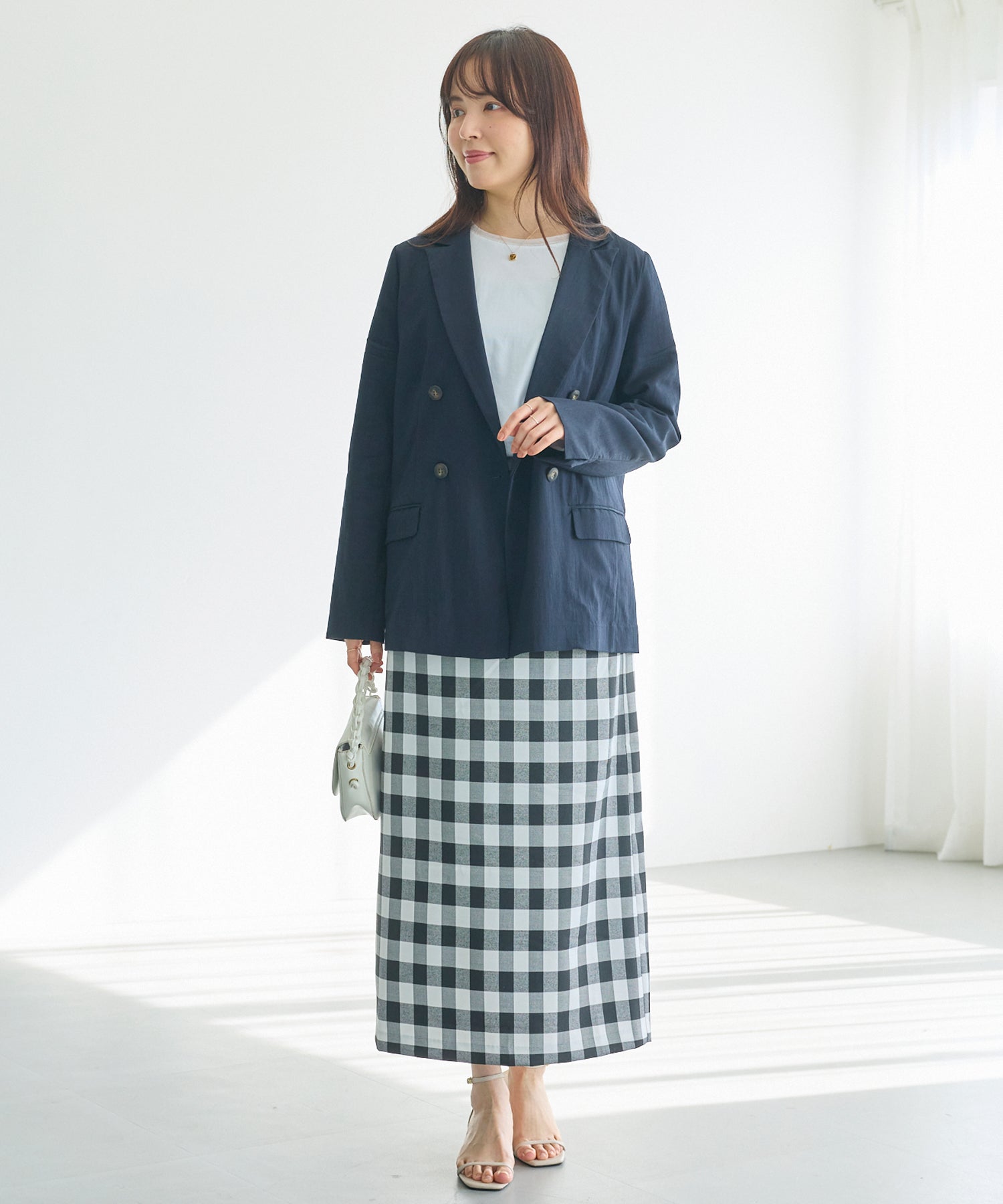 【洗える】ダブルボタンテーラードジャケット