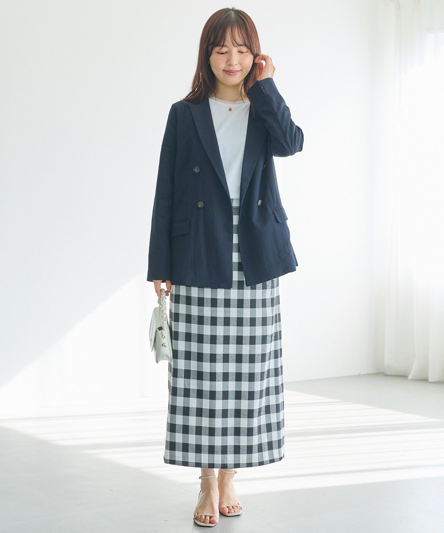 【洗える】ダブルボタンテーラードジャケット