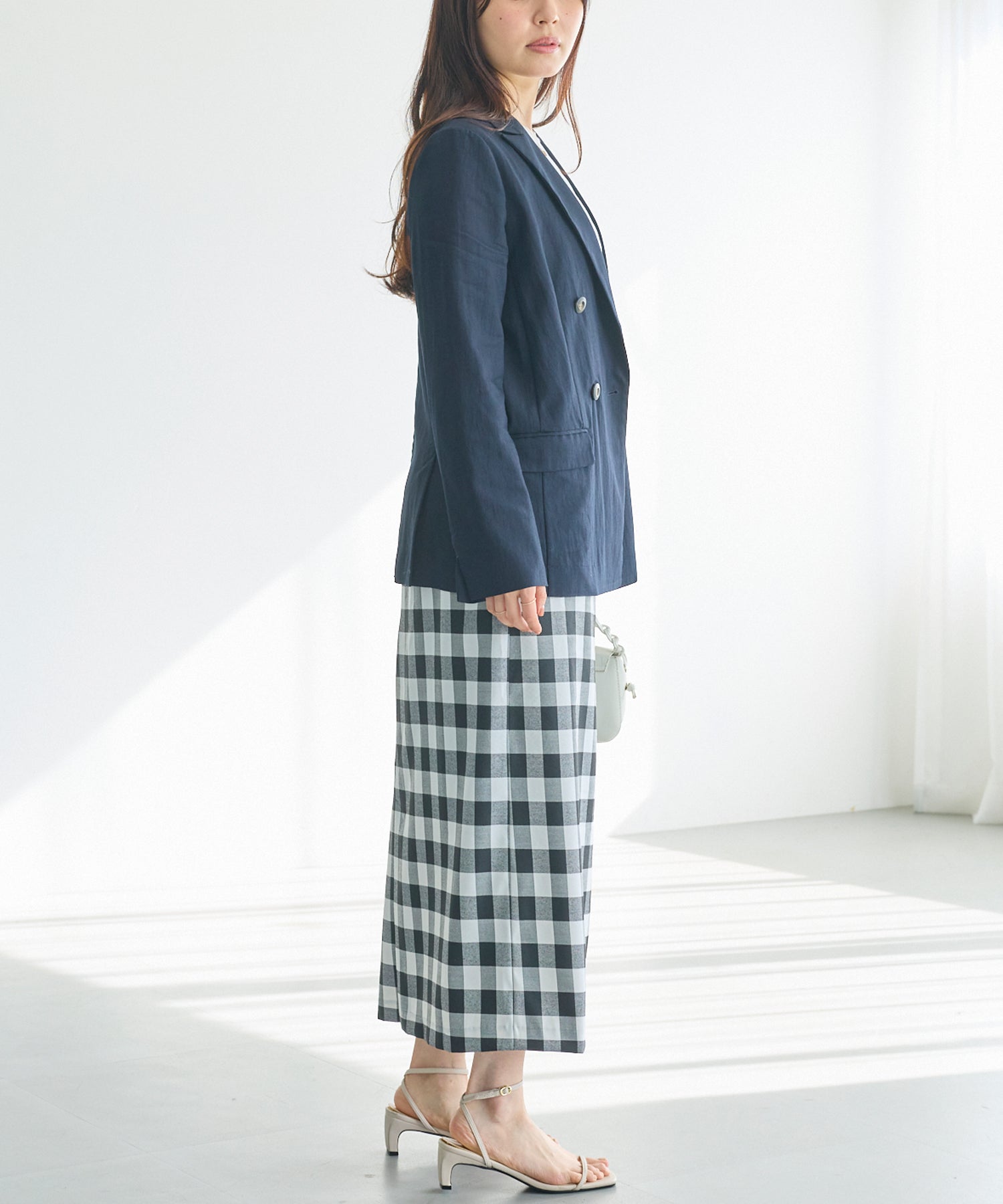 【洗える】ダブルボタンテーラードジャケット