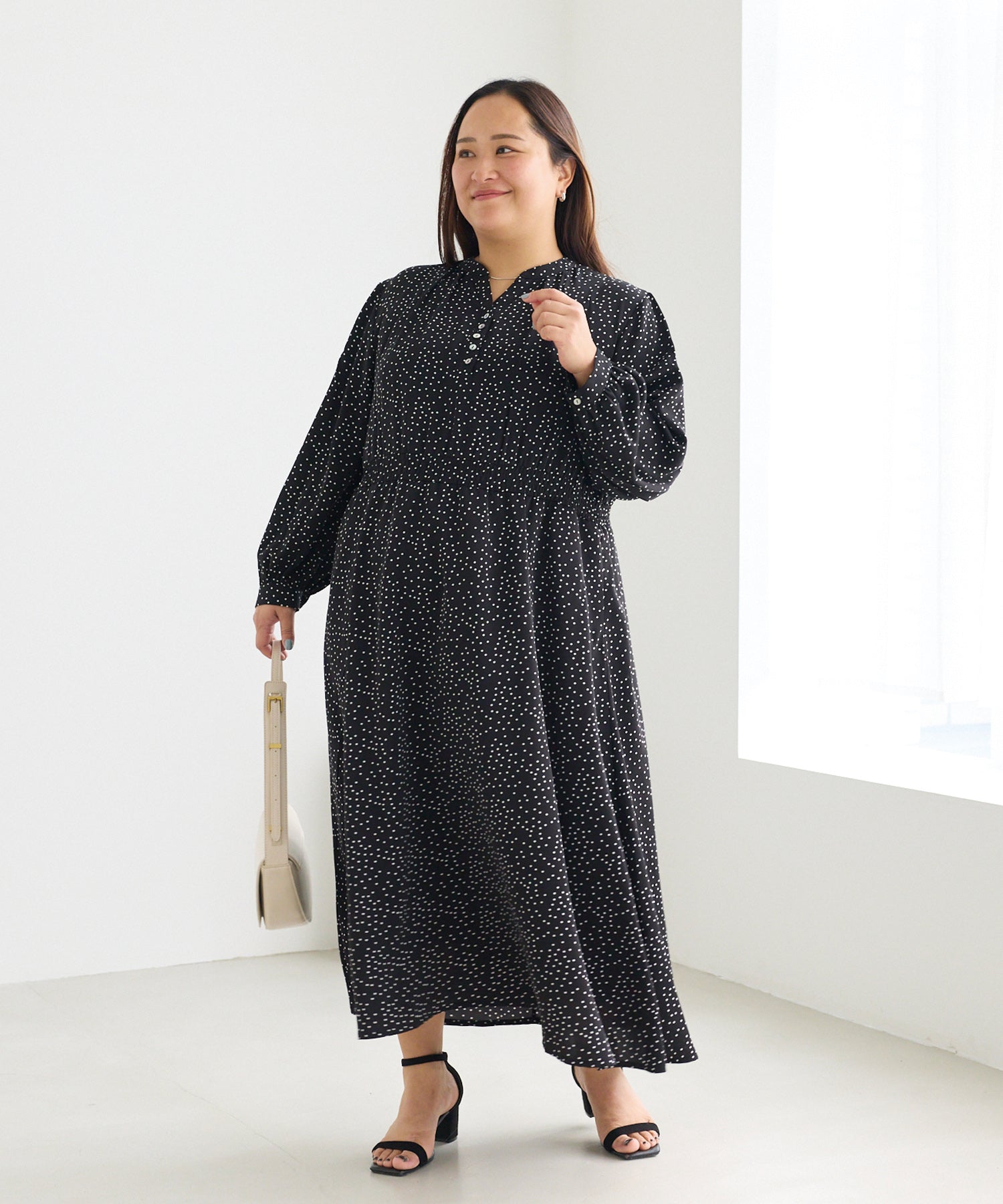 ブラック　model:161cm 着用サイズ:3L