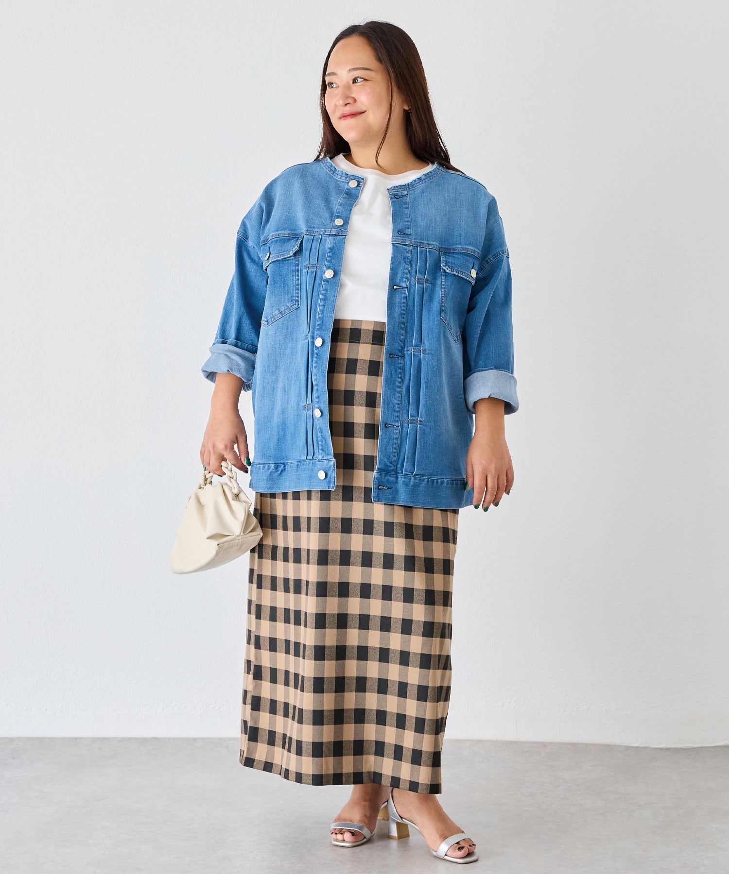 ブラウン　model:161cm 着用サイズ:3L