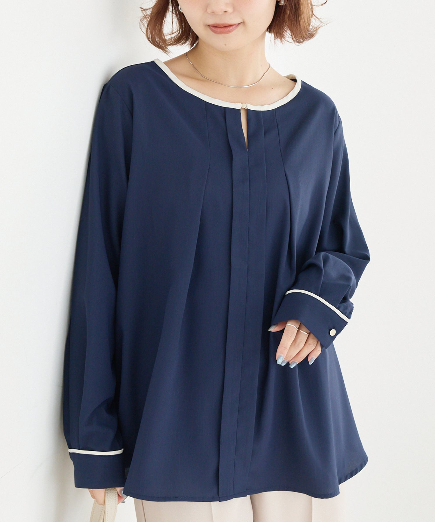 ネイビー　model:156cm 着用サイズ:M