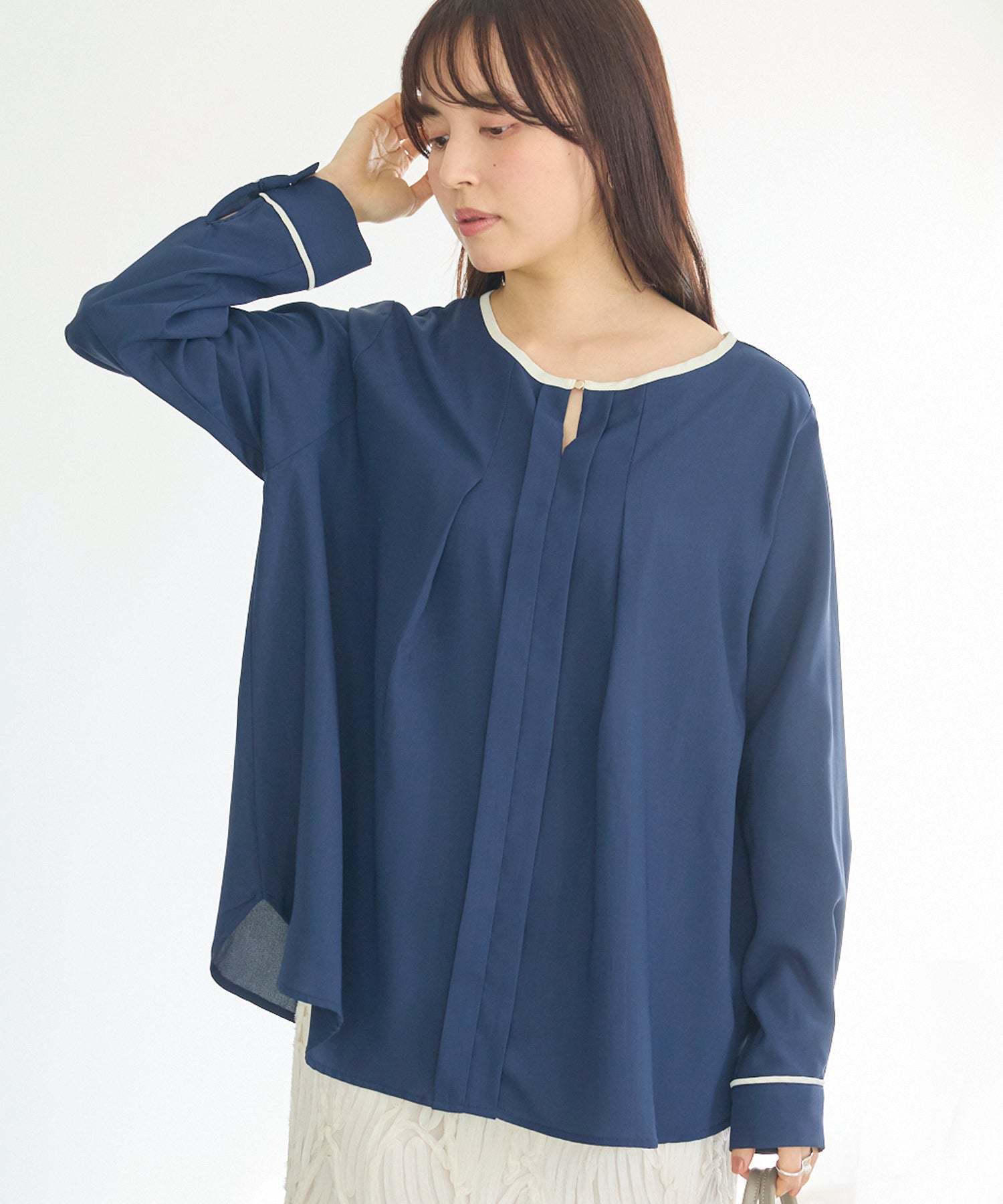 ネイビー　model:162cm 着用サイズ:M