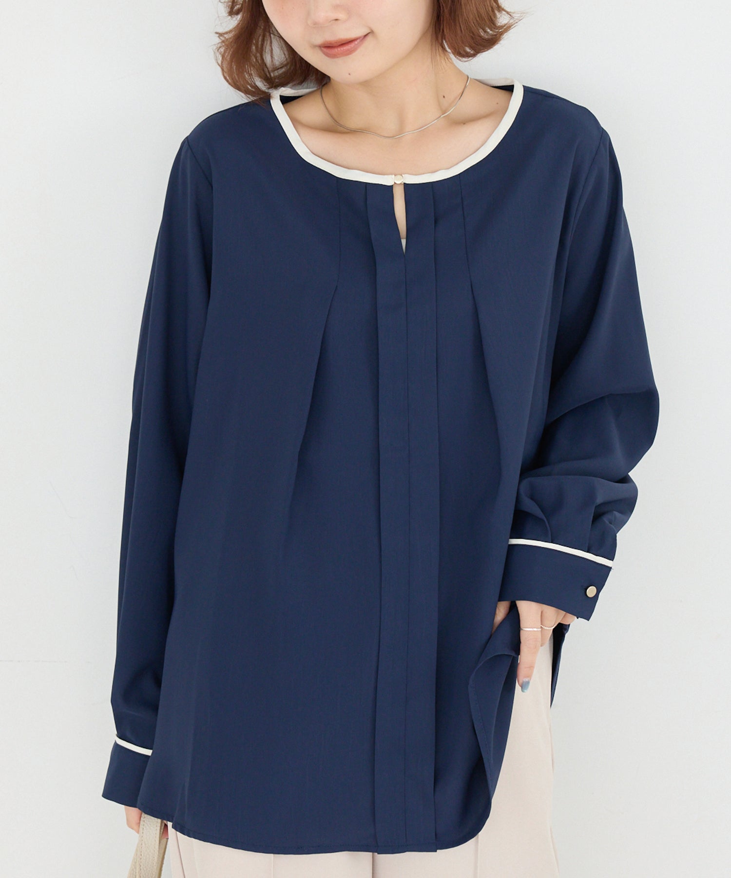 ネイビー　model:156cm 着用サイズ:M