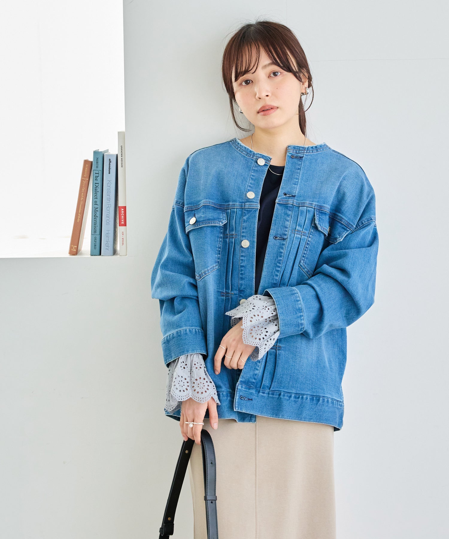 ネイビー　model:162cm 着用サイズ:M