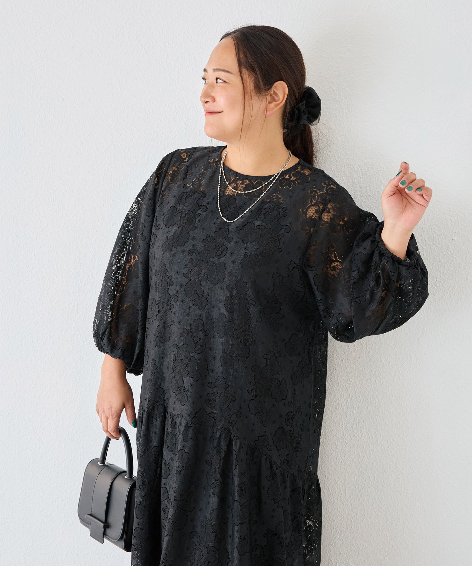 ブラック　model:161cm 着用サイズ:3L