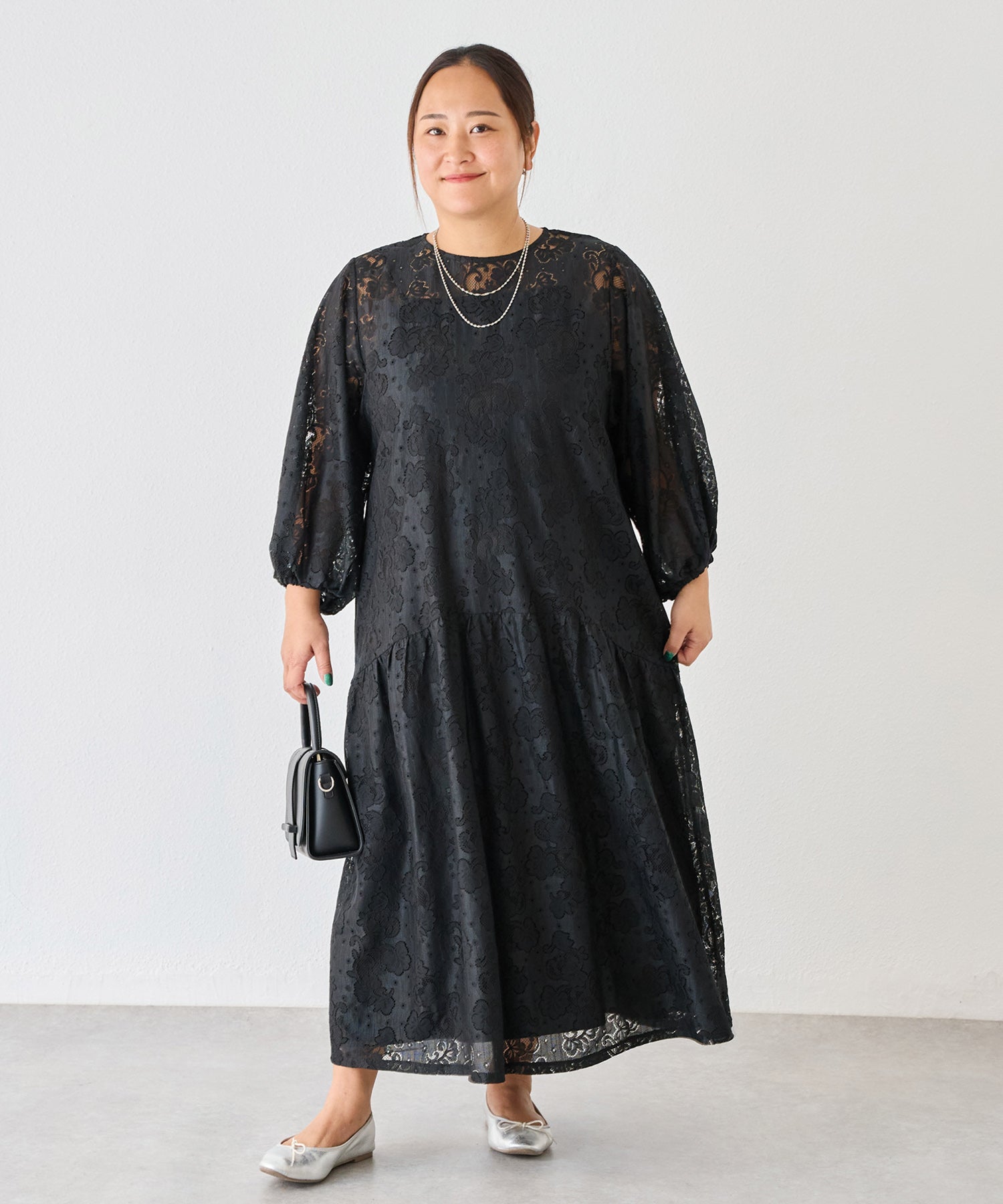 ブラック　model:161cm 着用サイズ:3L