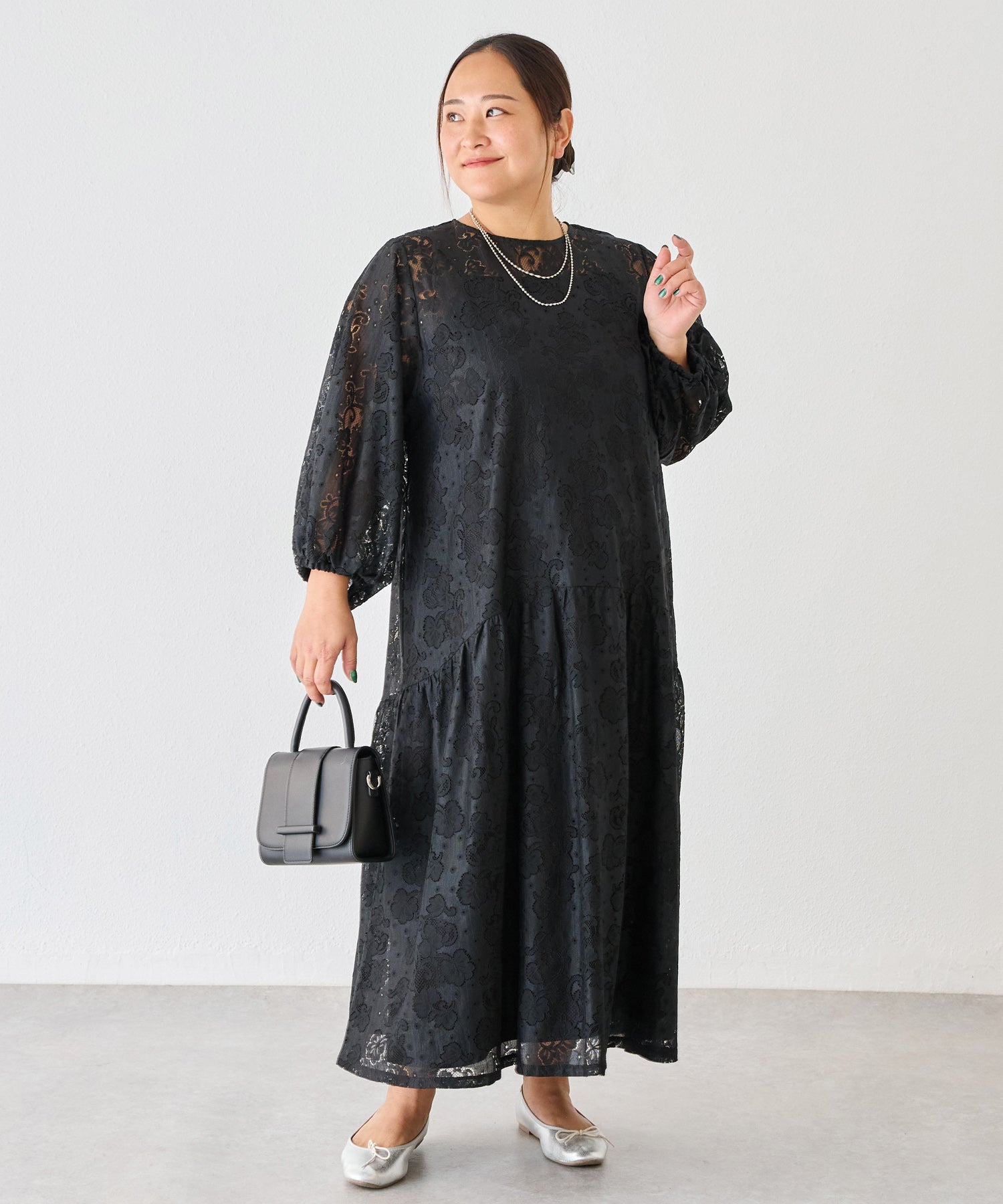 ブラック　model:161cm 着用サイズ:3L