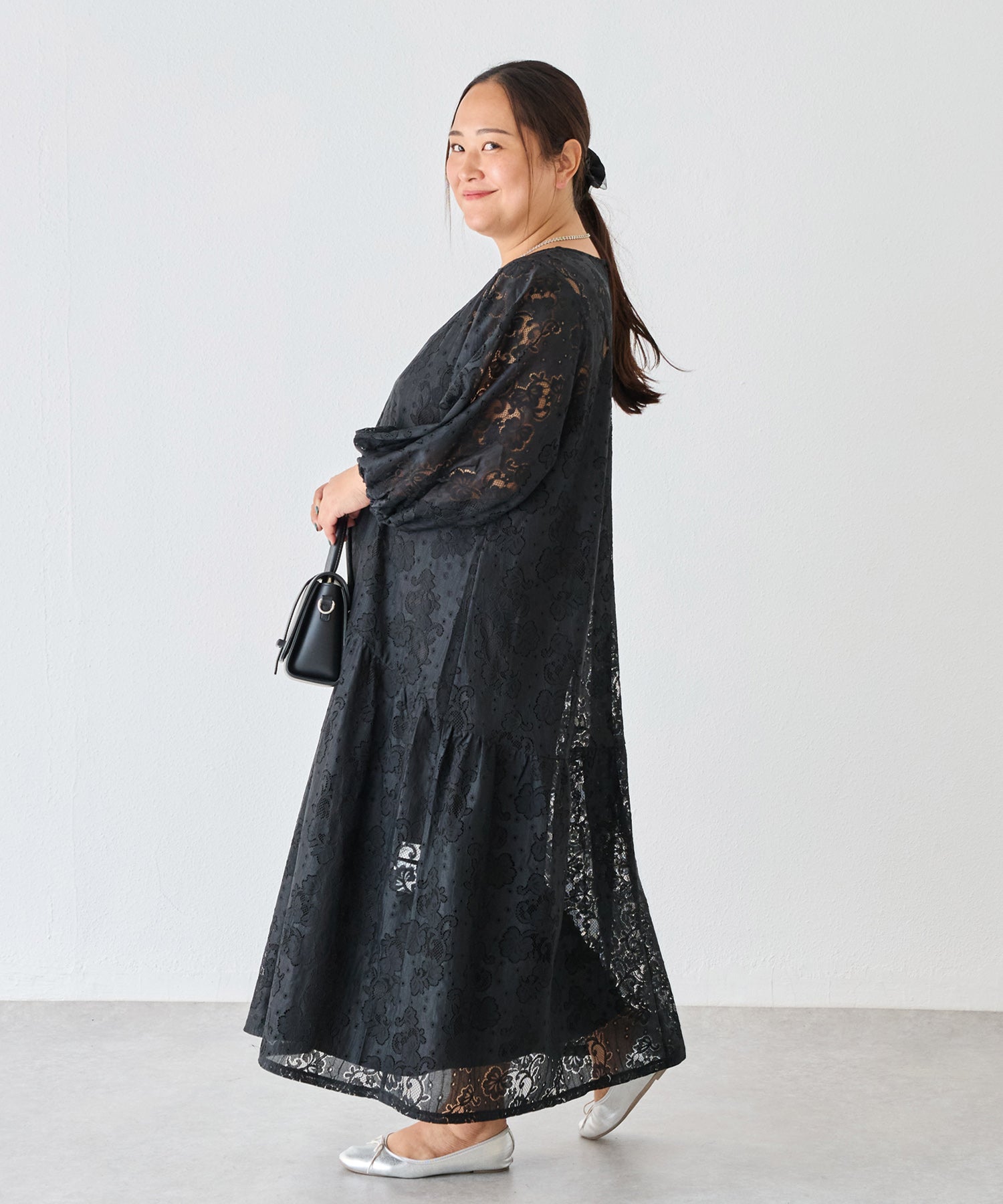 ブラック　model:161cm 着用サイズ:3L