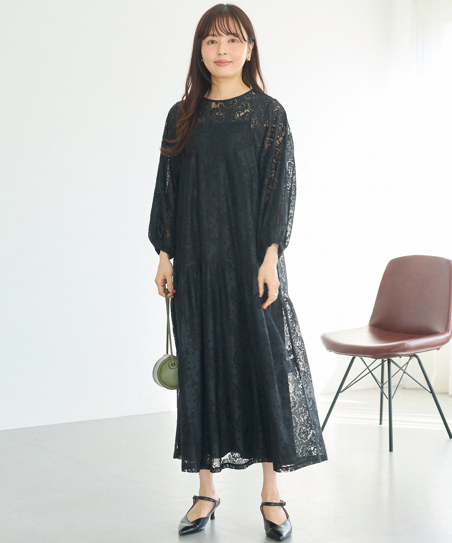 【洗える】総レースワンピース