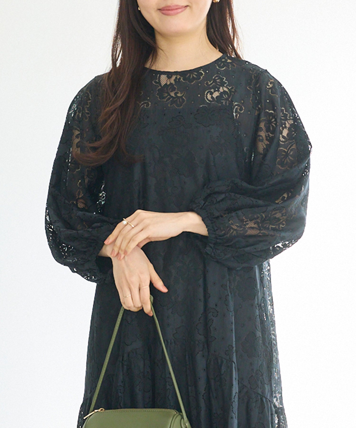 【洗える】総レースワンピース