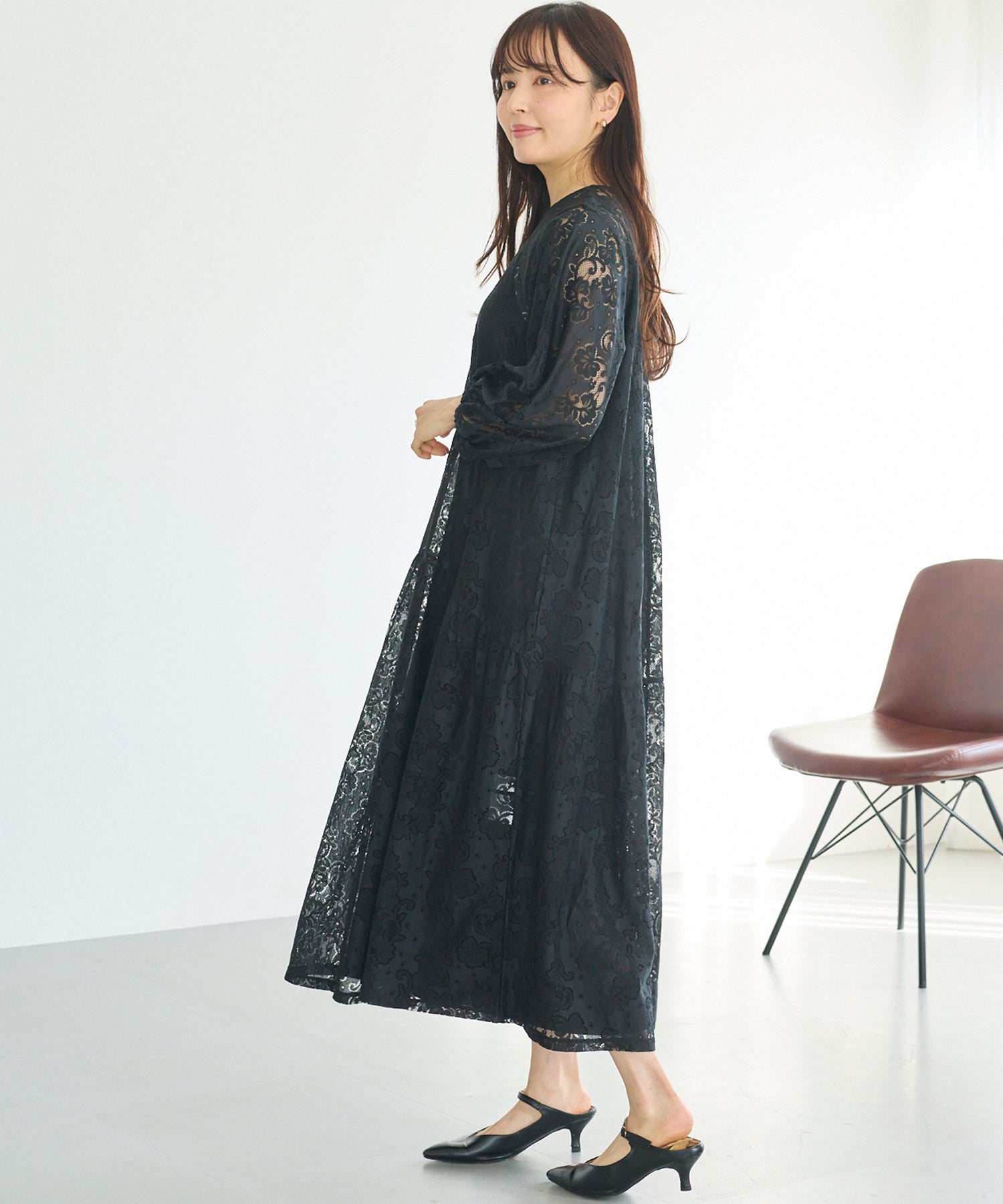 【洗える】総レースワンピース