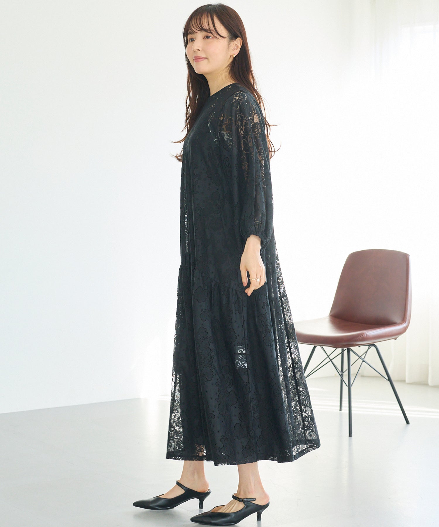 【洗える】総レースワンピース