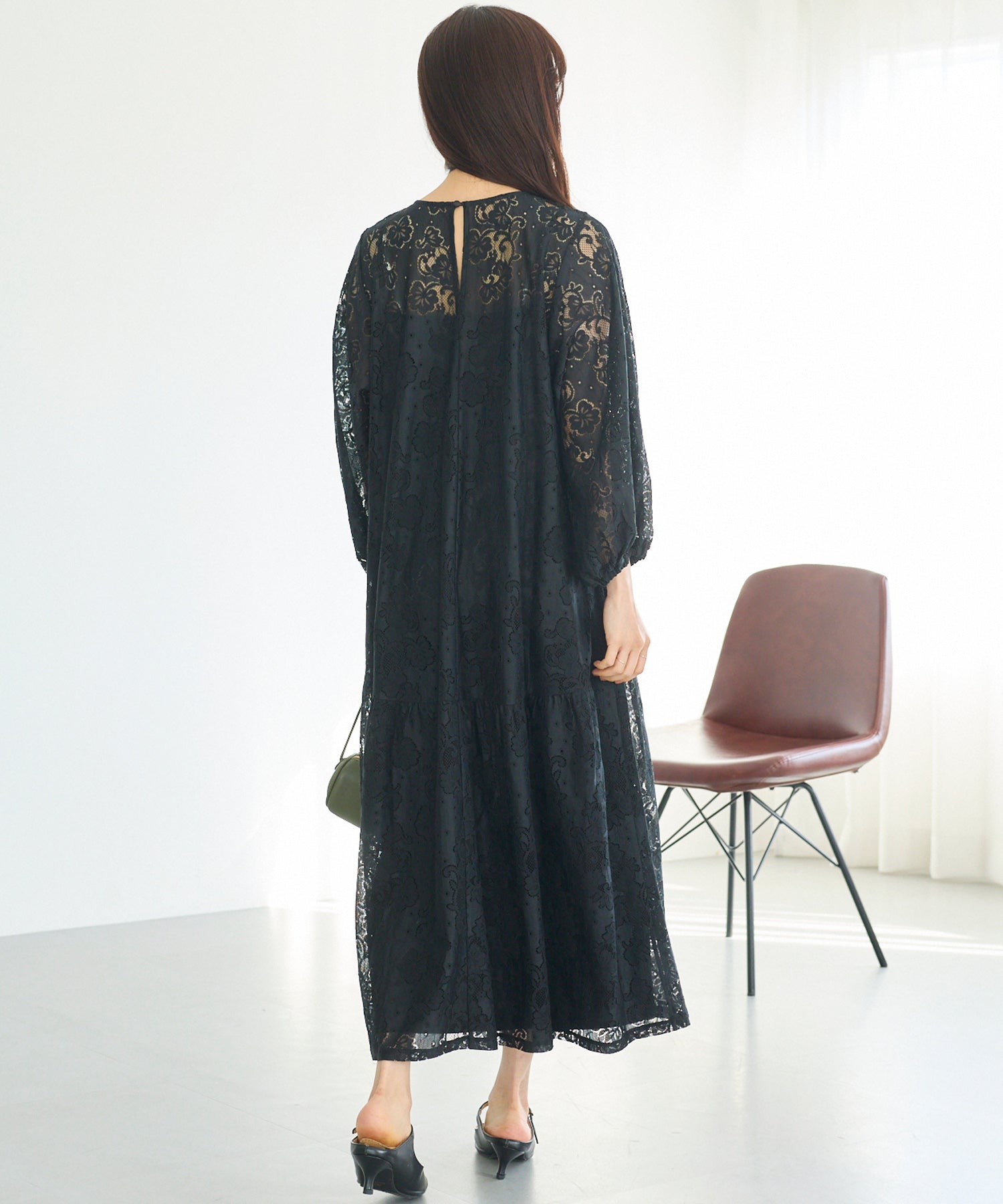 【洗える】総レースワンピース