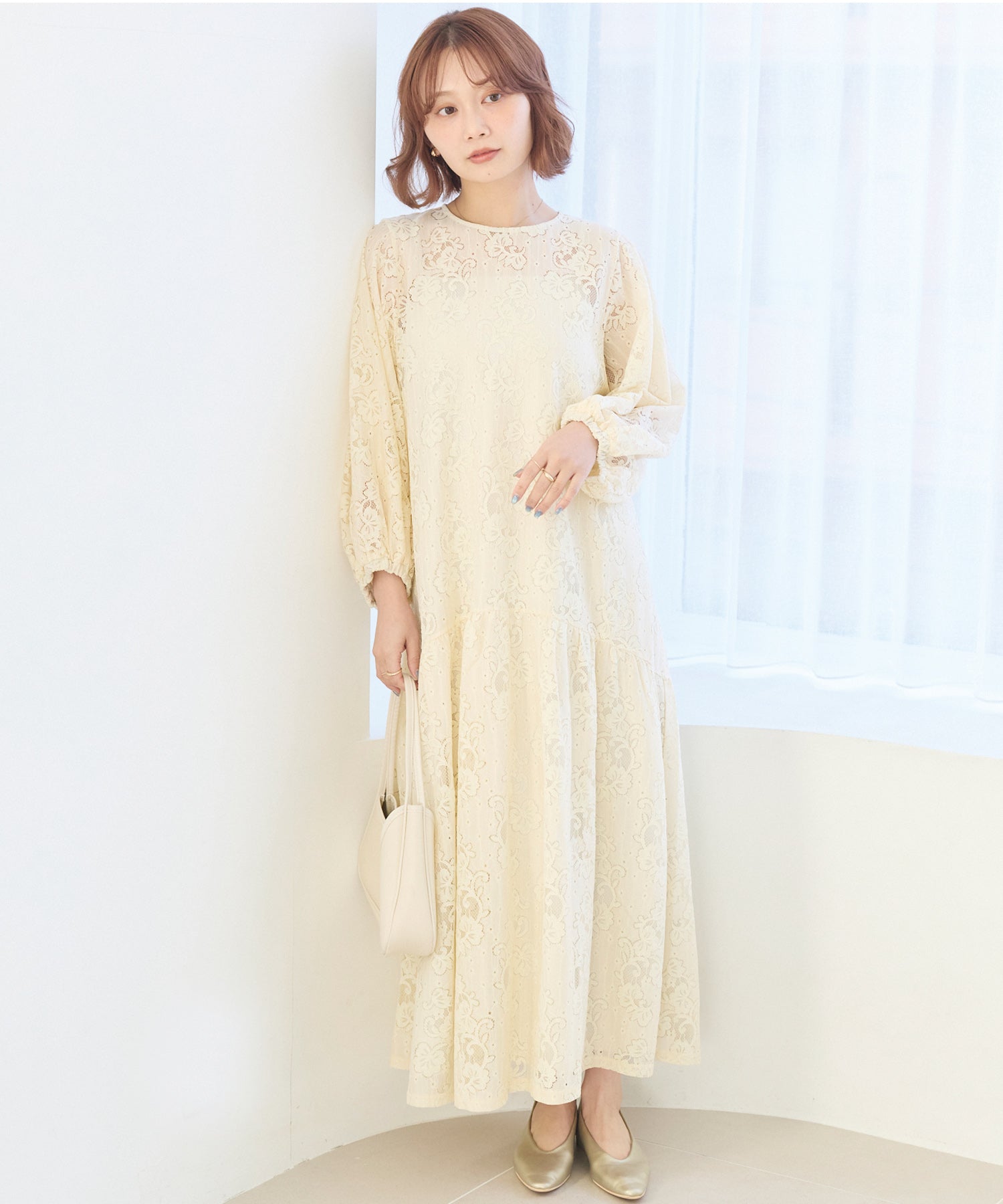 アイボリー　model:156cm 着用サイズ:M