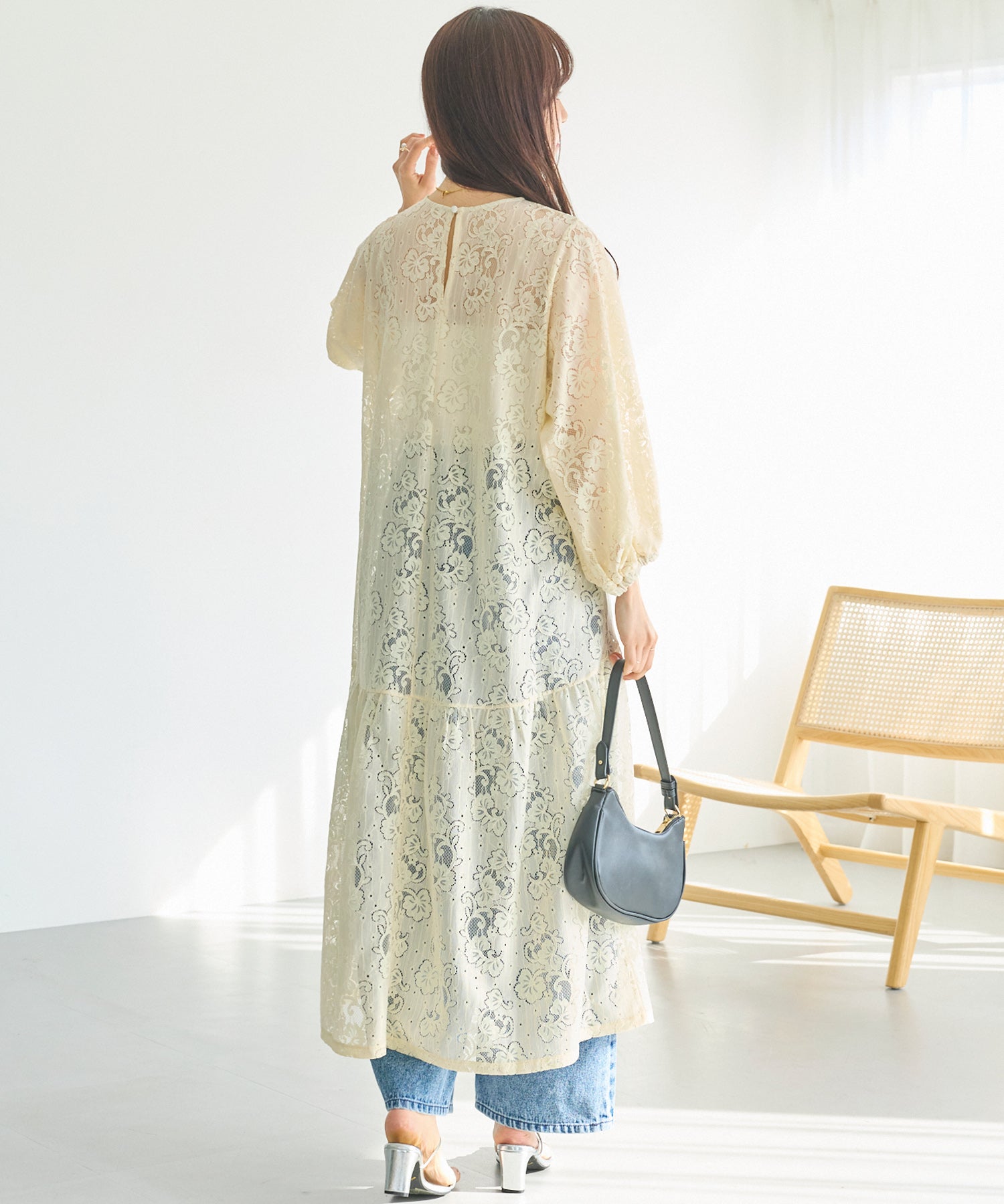 【洗える】総レースワンピース