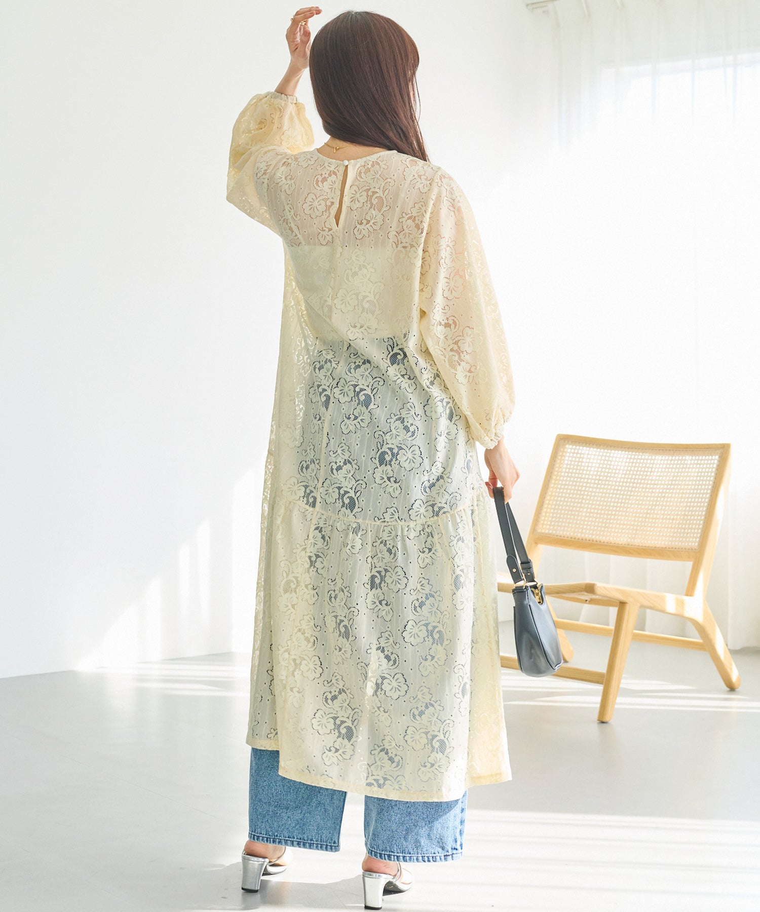 【洗える】総レースワンピース