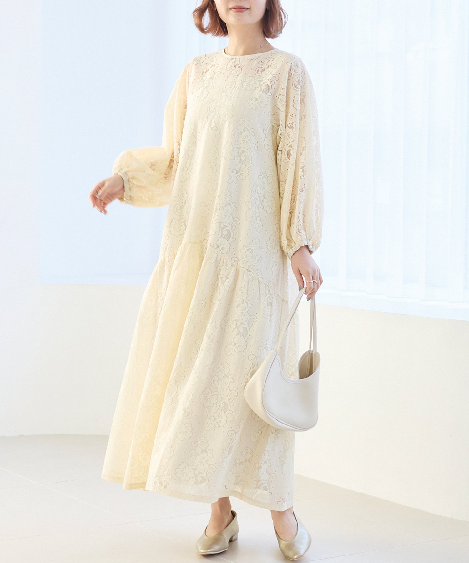 【洗える】総レースワンピース