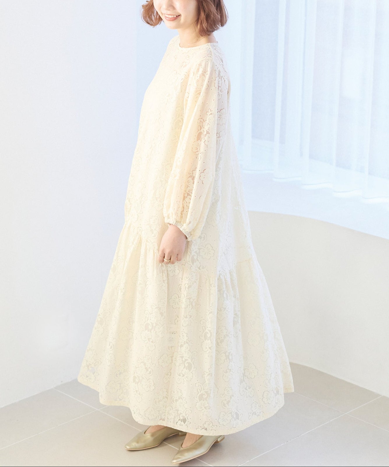 【洗える】総レースワンピース