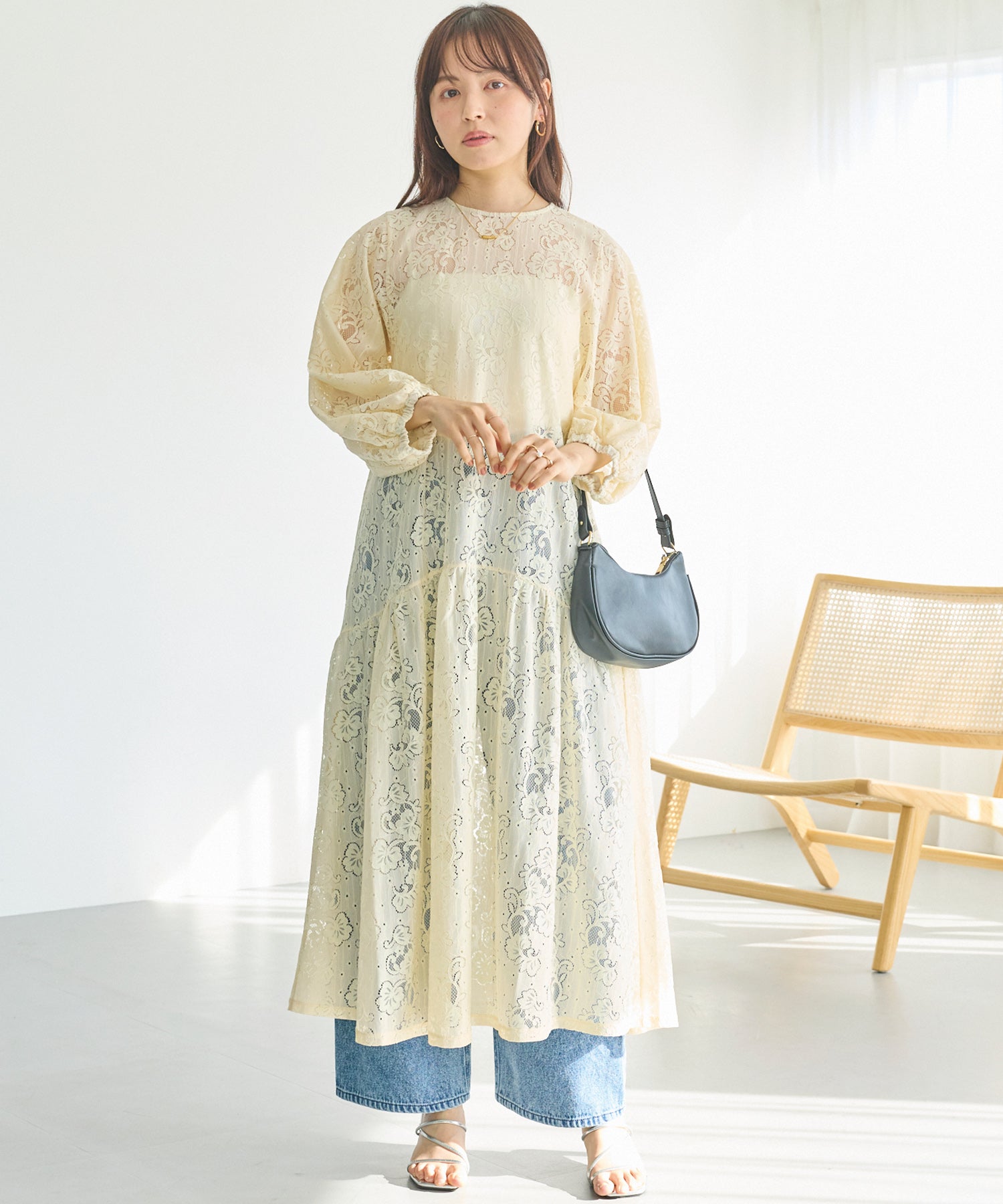 アイボリー　model:162cm 着用サイズ:M