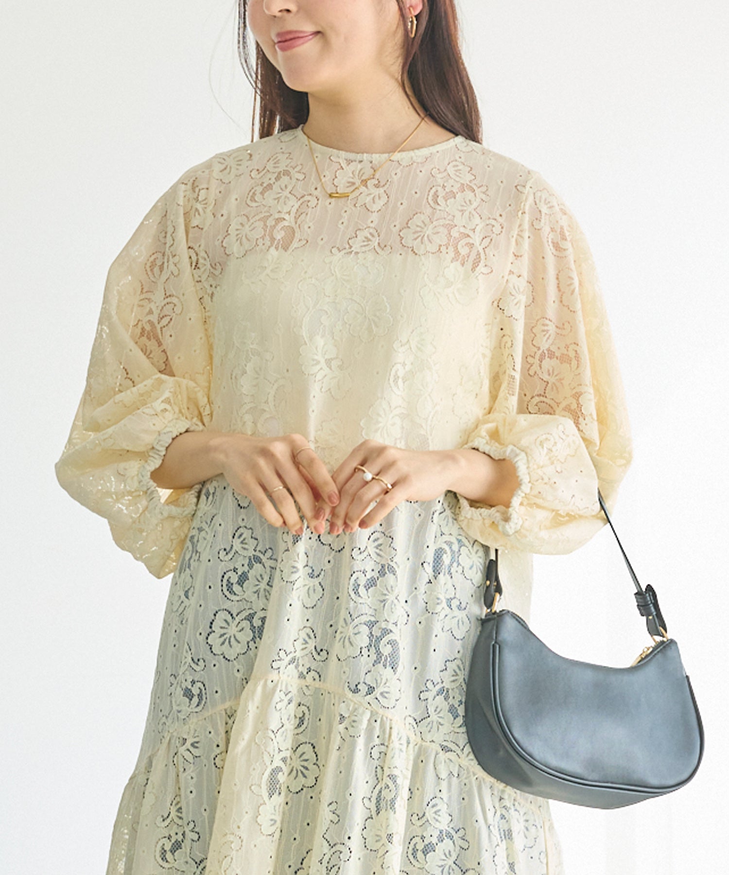 アイボリー　model:162cm 着用サイズ:M