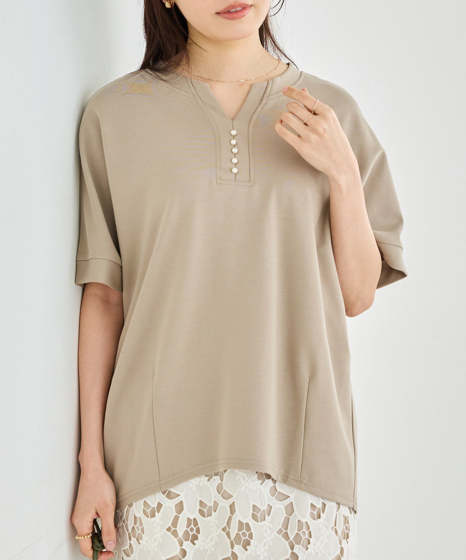 【好機能シリーズ】接触冷感・吸水速乾｜スキッパーパールプルオーバー