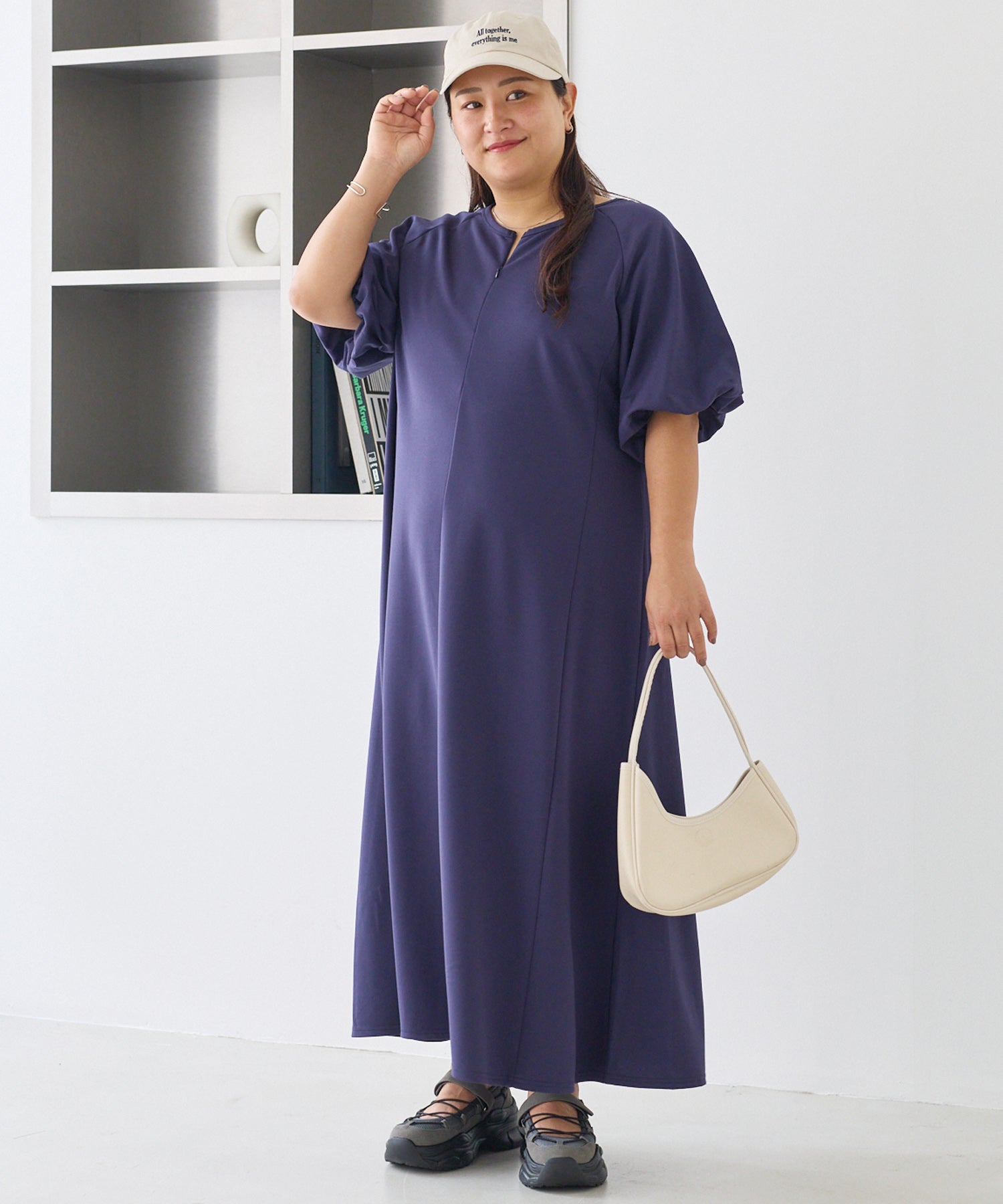 ネイビー　model:161cm 着用サイズ:3L