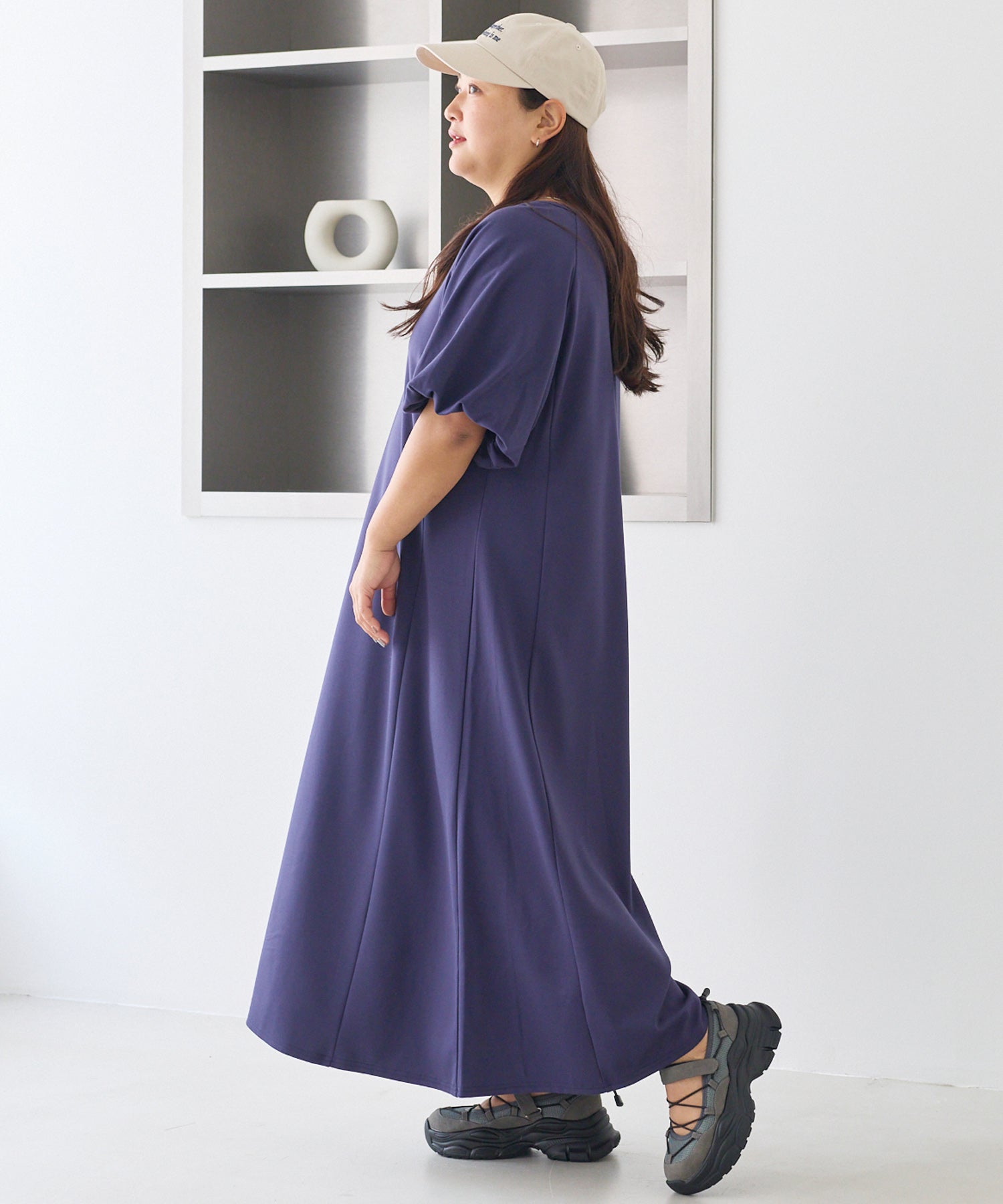ネイビー　model:161cm 着用サイズ:3L