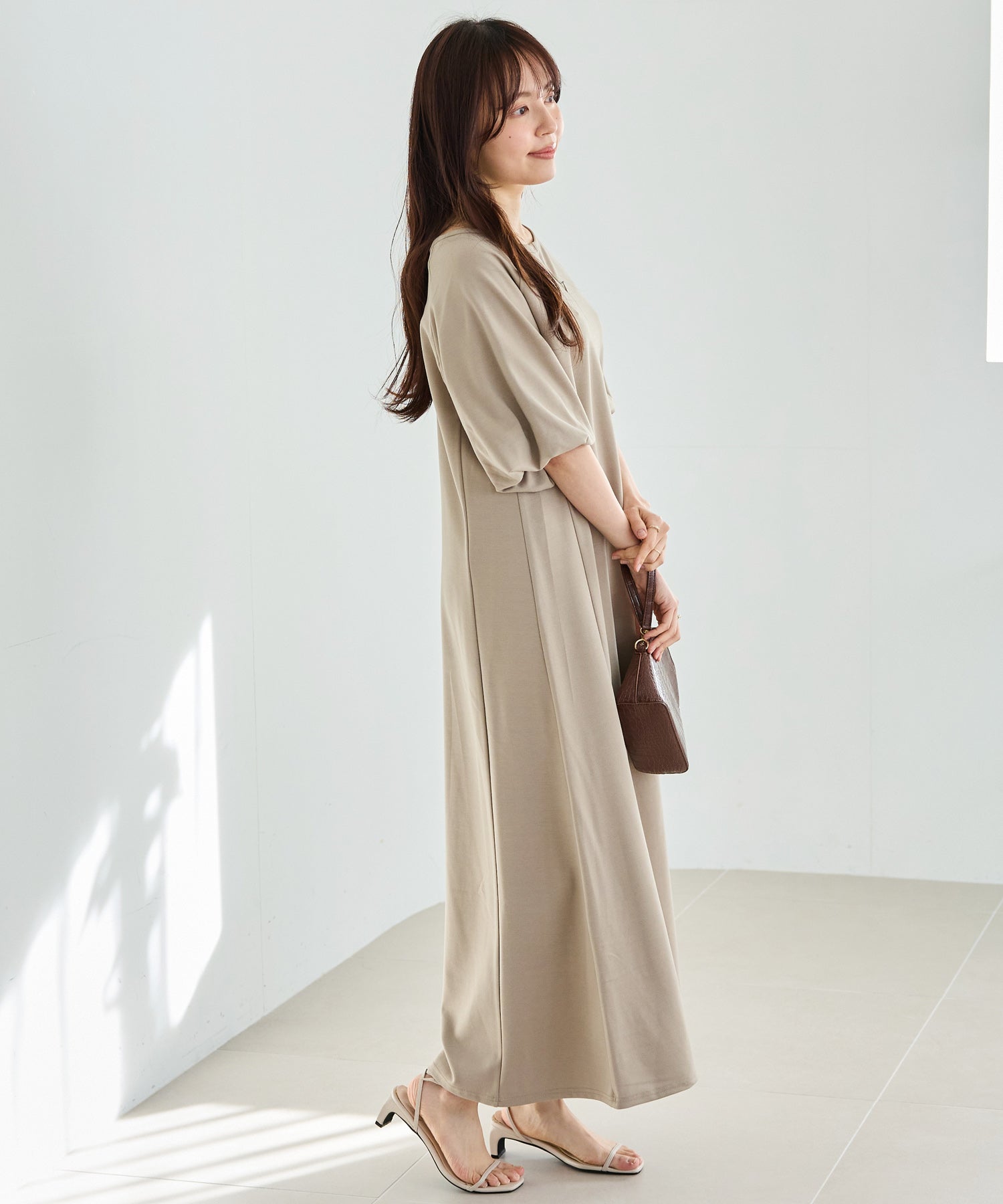 【好機能シリーズ】接触冷感・吸水速乾｜2WAYボリュームスリーブワンピース