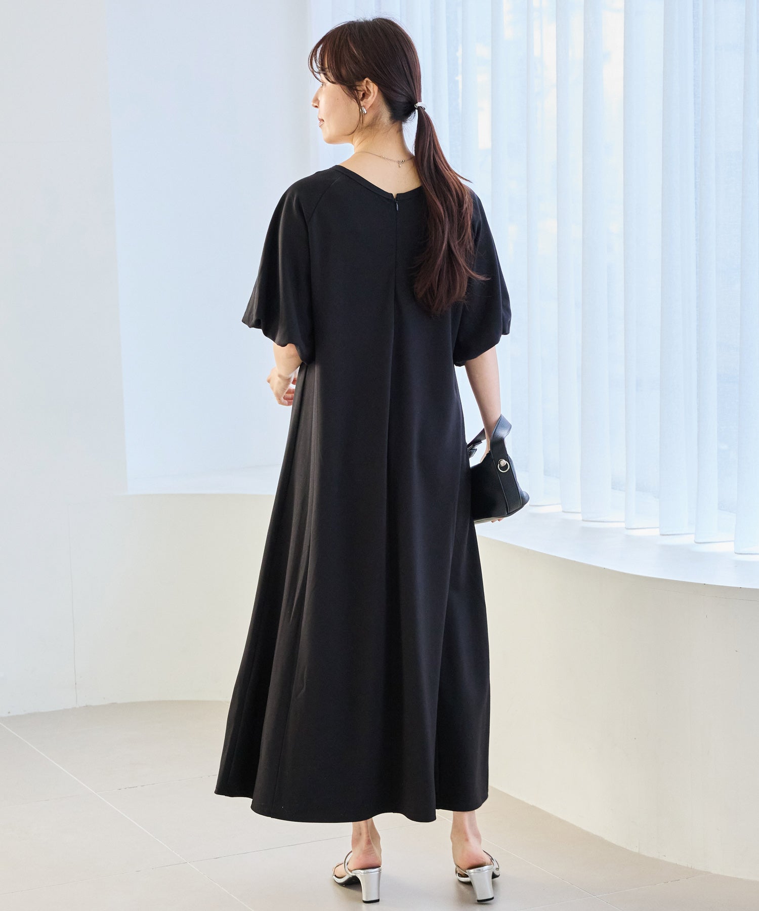 【好機能シリーズ】接触冷感・吸水速乾｜2WAYボリュームスリーブワンピース